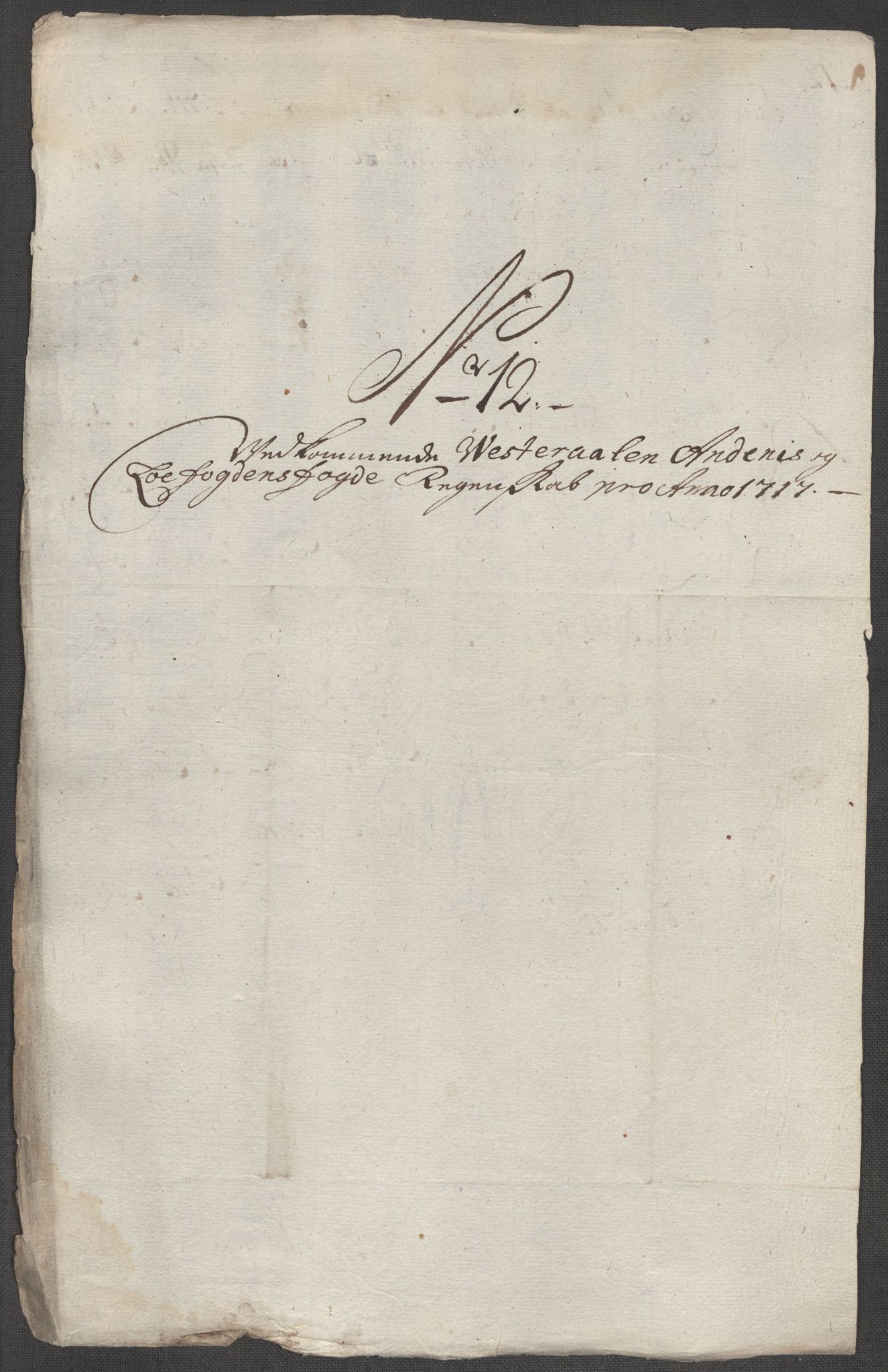 Rentekammeret inntil 1814, Reviderte regnskaper, Fogderegnskap, AV/RA-EA-4092/R67/L4683: Fogderegnskap Vesterålen, Andenes og Lofoten, 1717, p. 101