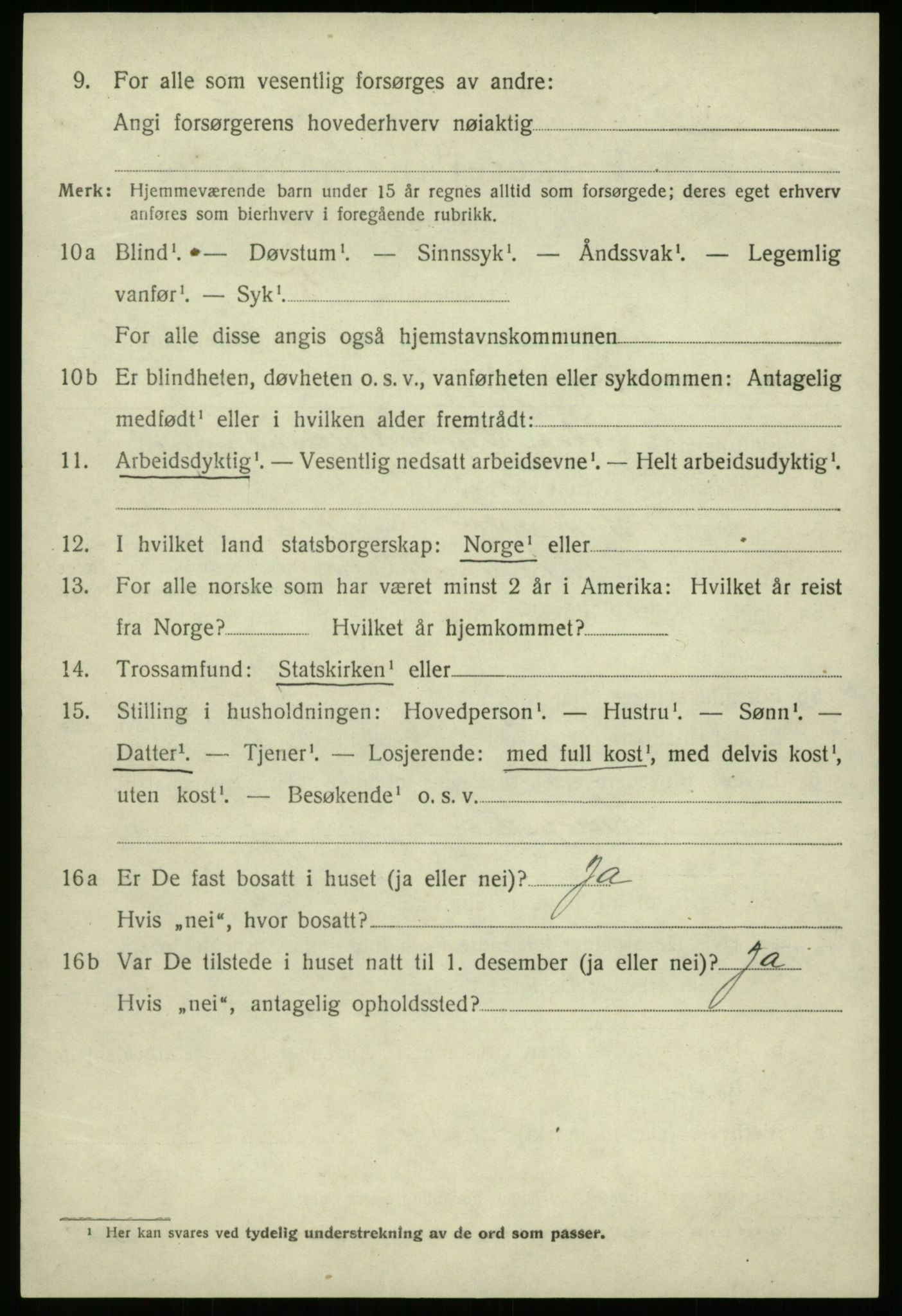 SAB, 1920 census for Davik, 1920, p. 3340