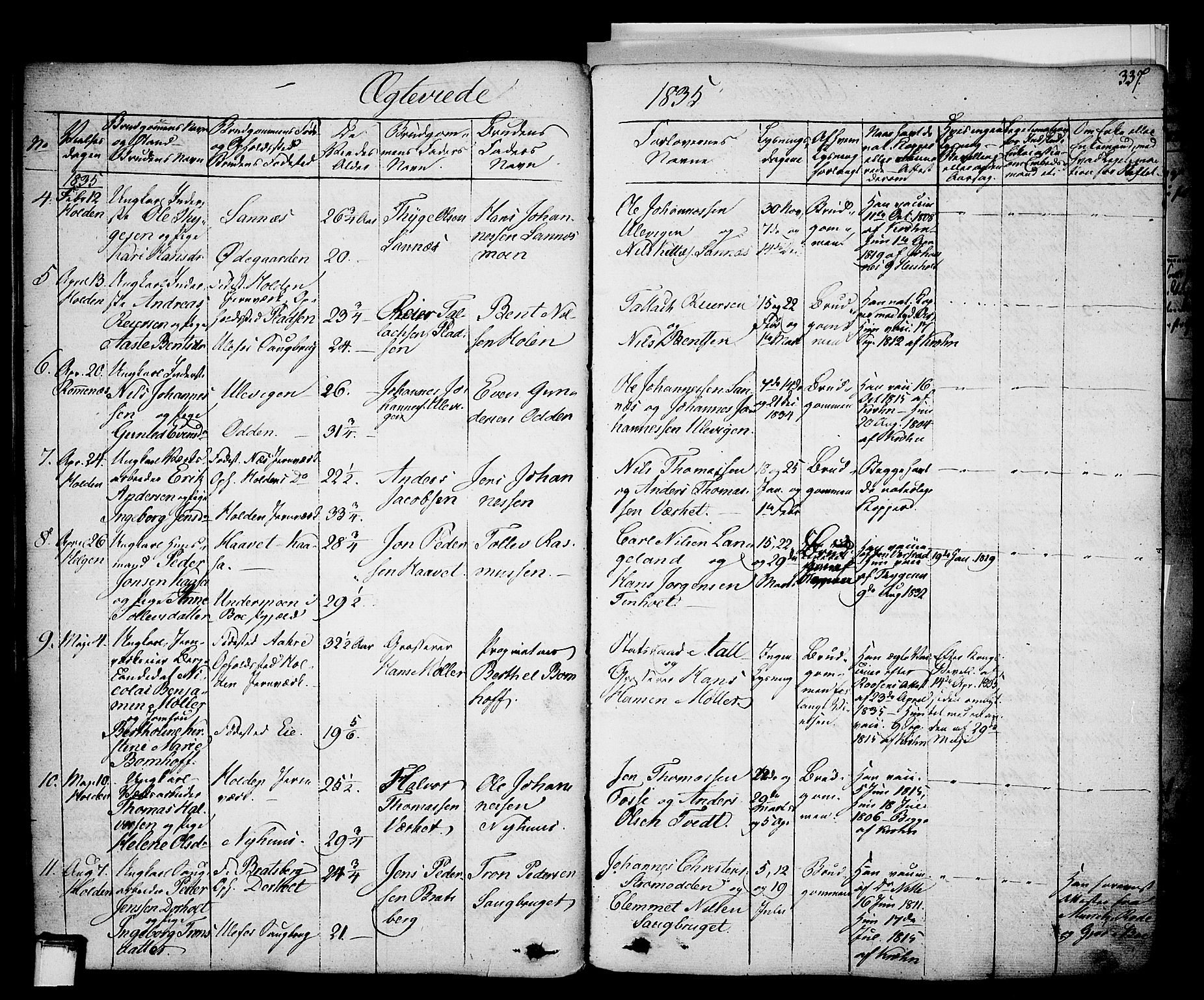 Holla kirkebøker, SAKO/A-272/F/Fa/L0004: Parish register (official) no. 4, 1830-1848, p. 337