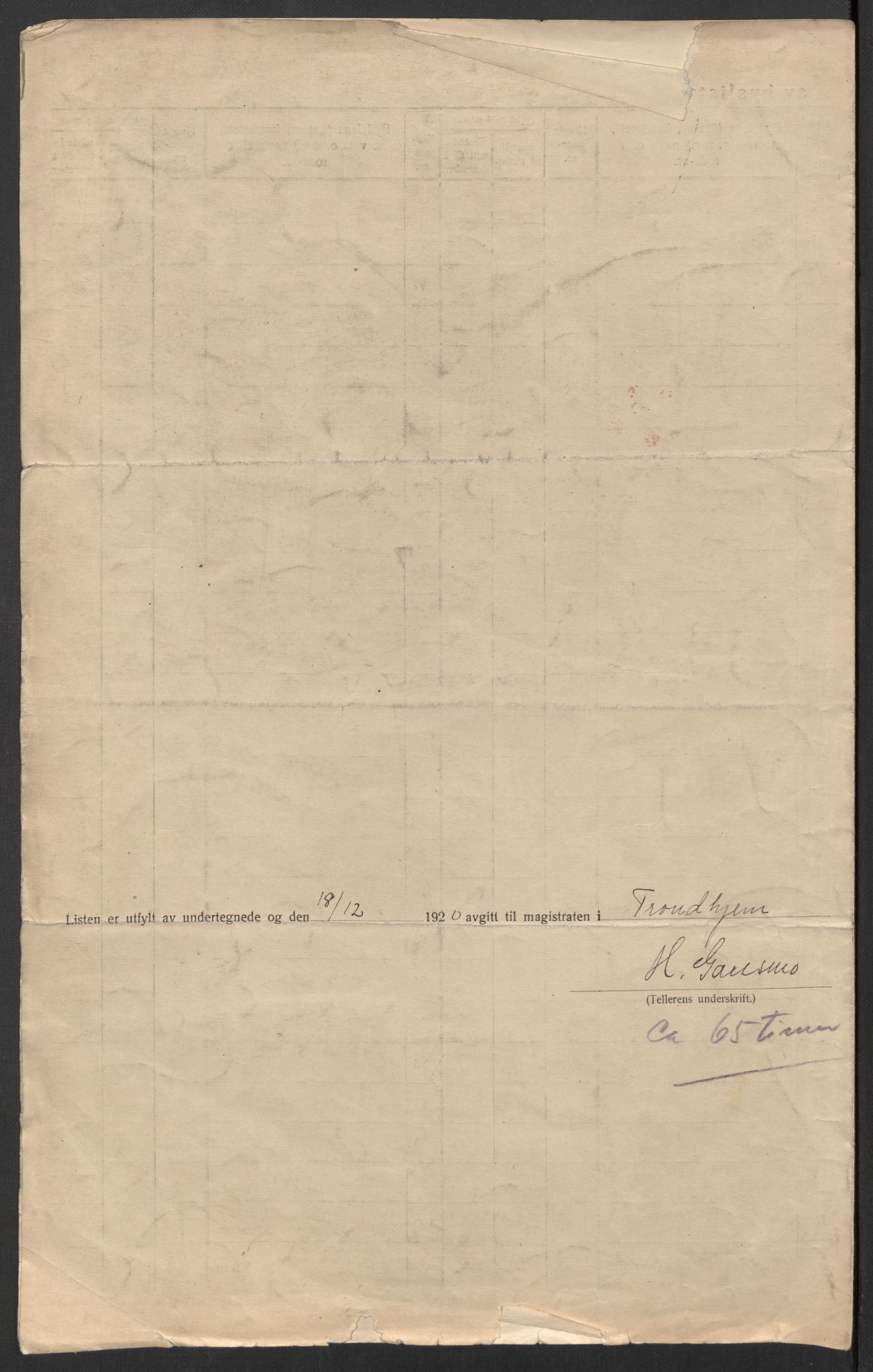 SAT, 1920 census for Trondheim, 1920, p. 241