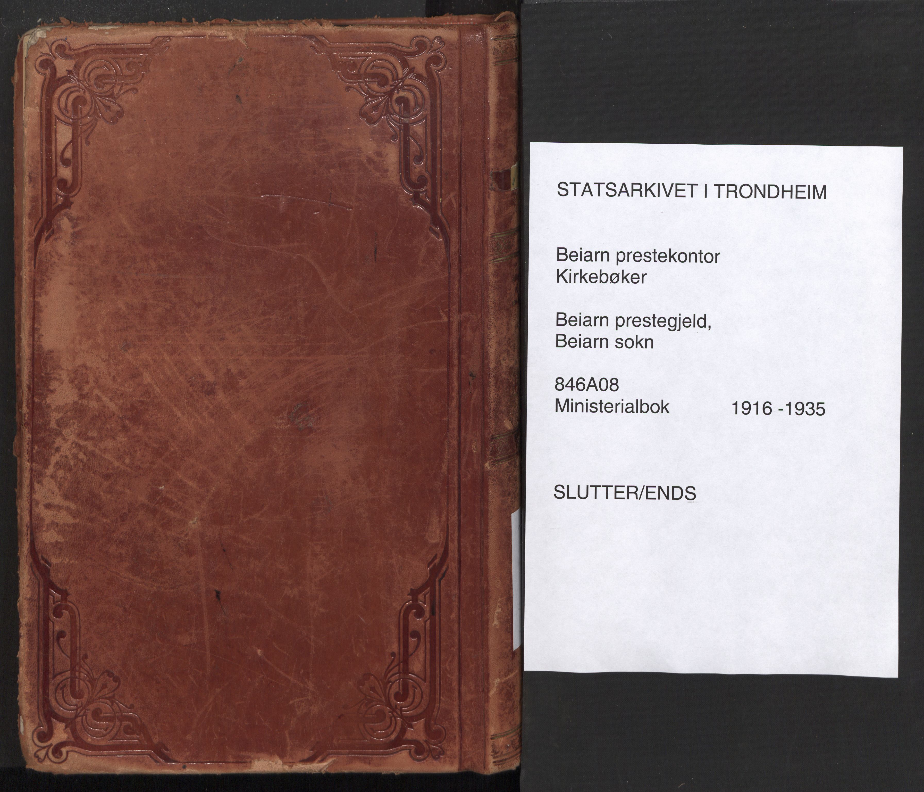 Ministerialprotokoller, klokkerbøker og fødselsregistre - Nordland, SAT/A-1459/846/L0650: Parish register (official) no. 846A08, 1916-1935