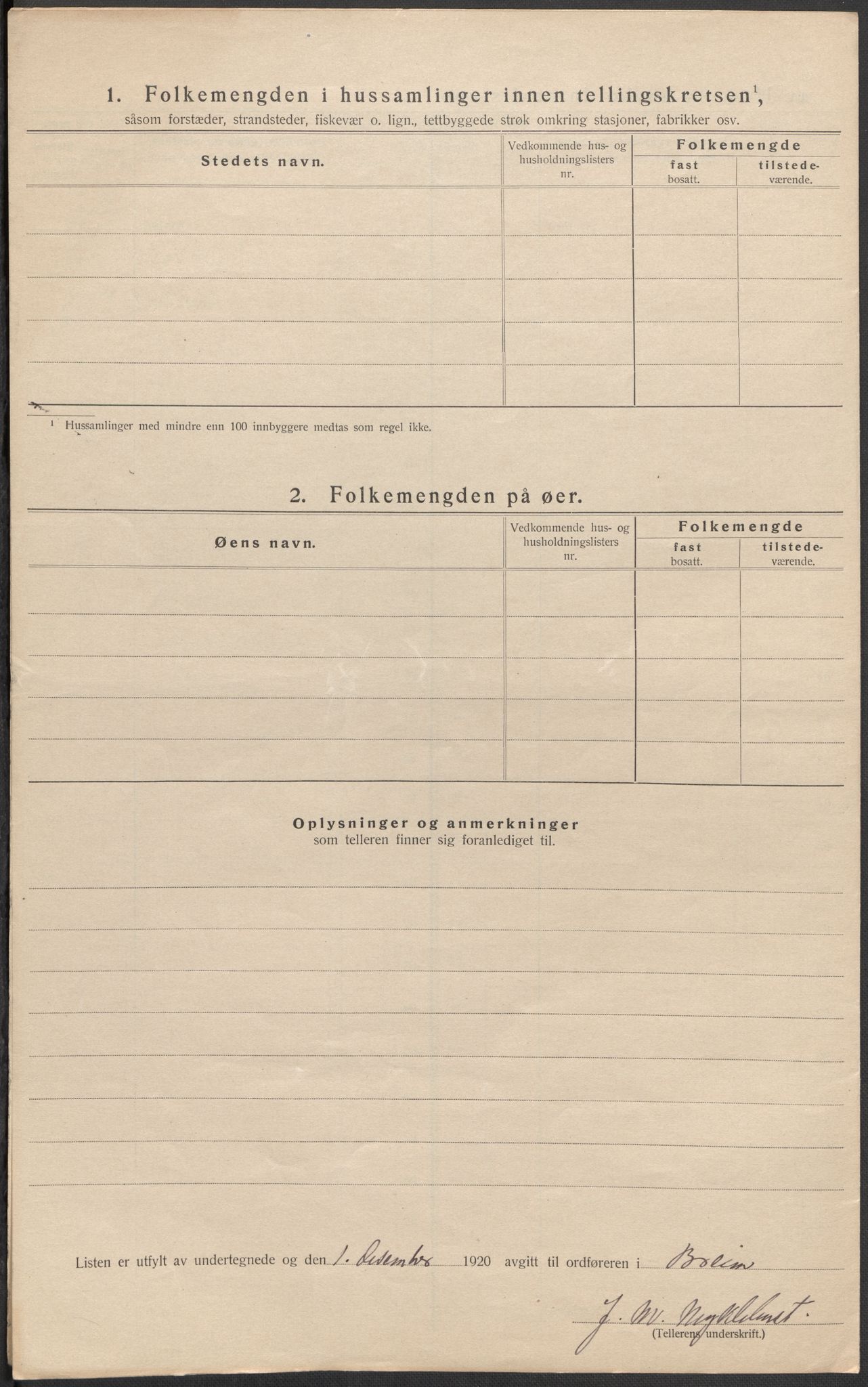 SAB, 1920 census for Breim, 1920, p. 36