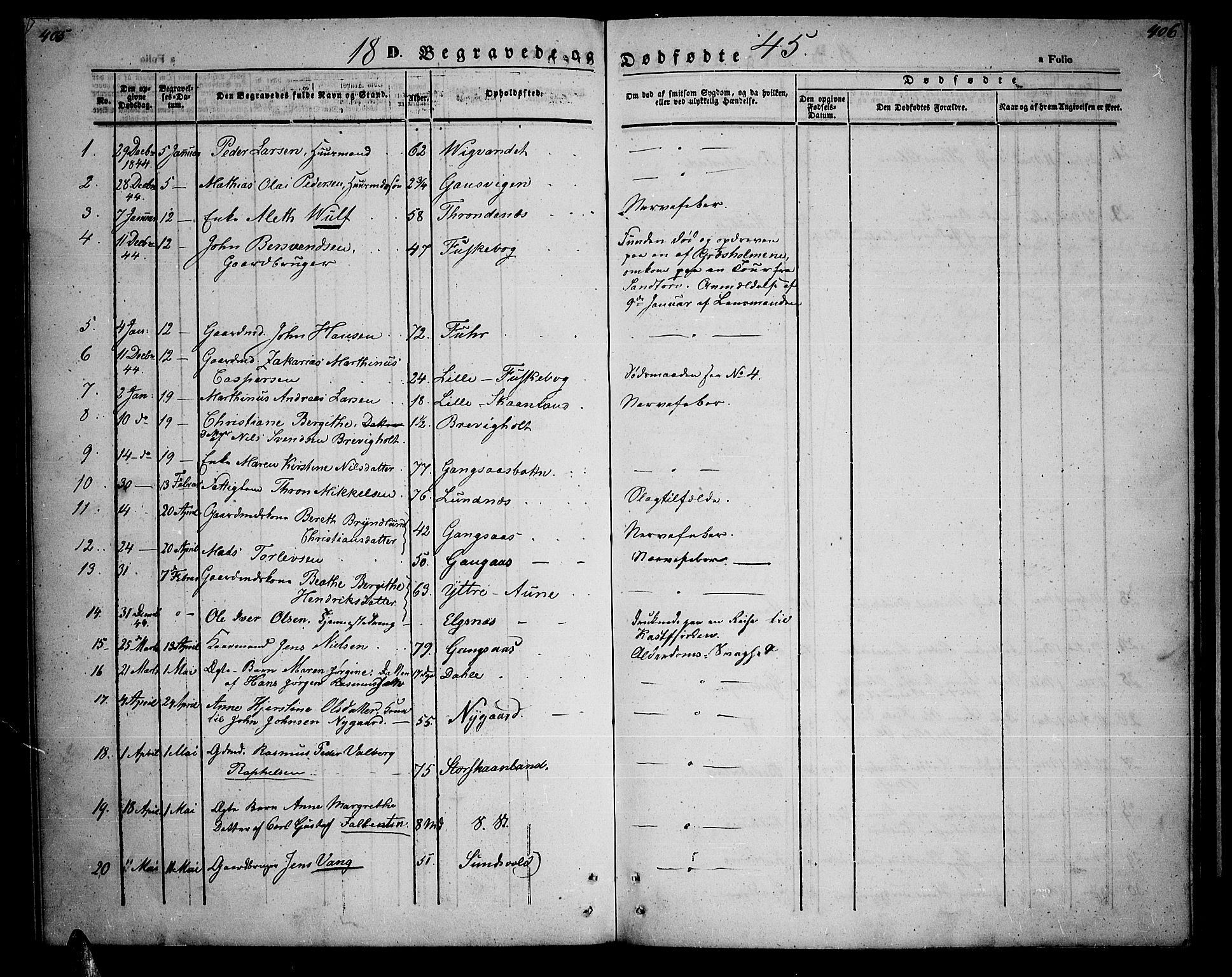 Trondenes sokneprestkontor, SATØ/S-1319/H/Hb/L0006klokker: Parish register (copy) no. 6, 1845-1855, p. 405-406