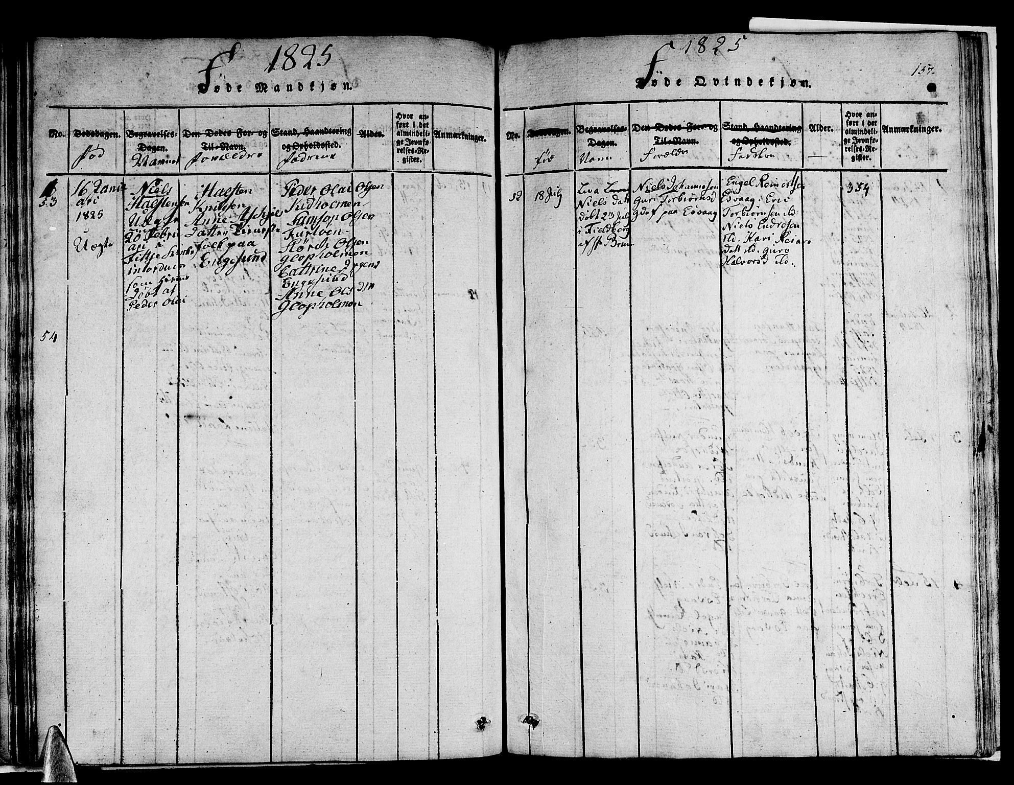 Stord sokneprestembete, AV/SAB-A-78201/H/Haa: Parish register (official) no. A 5, 1816-1825, p. 157