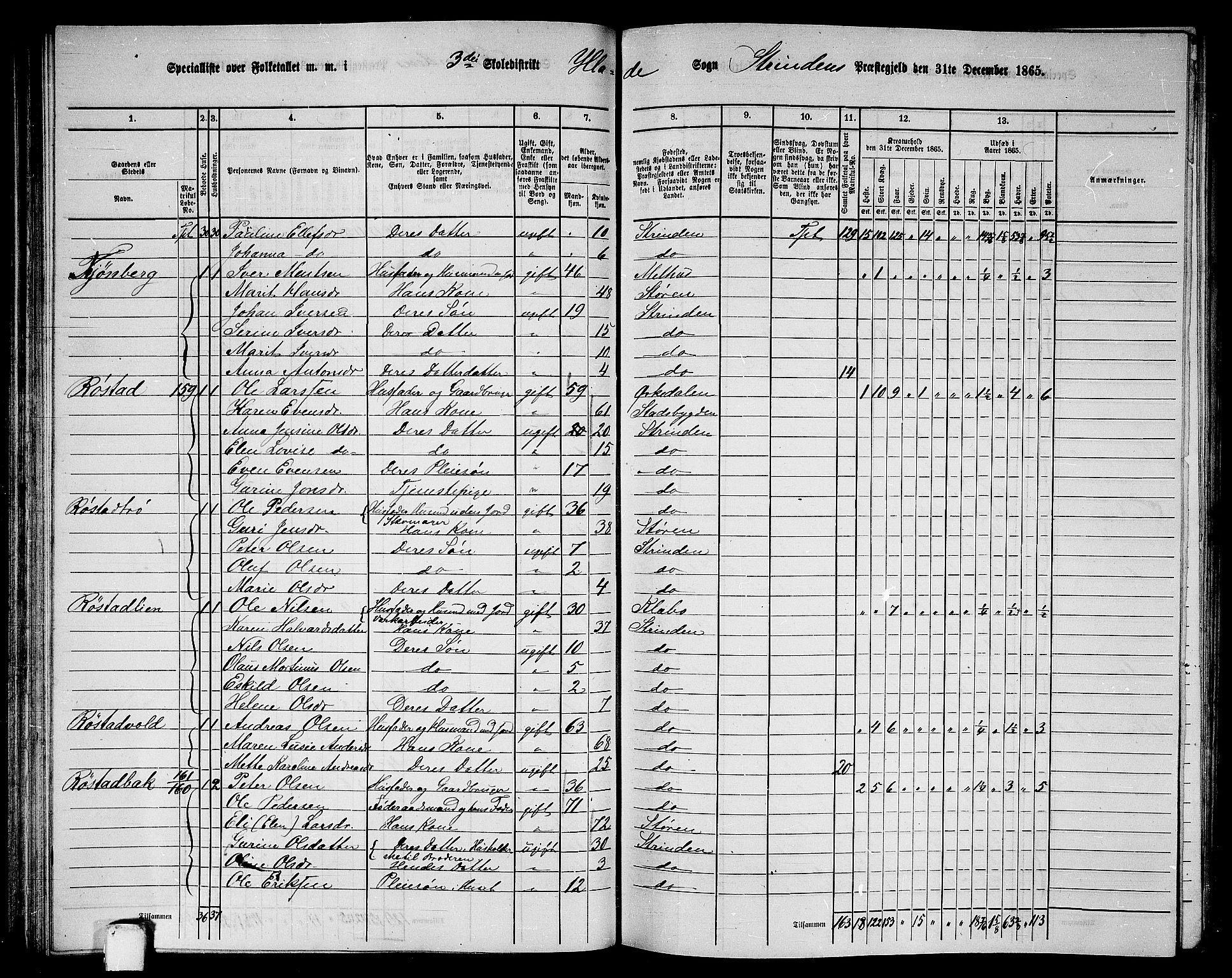 RA, 1865 census for Strinda, 1865, p. 77