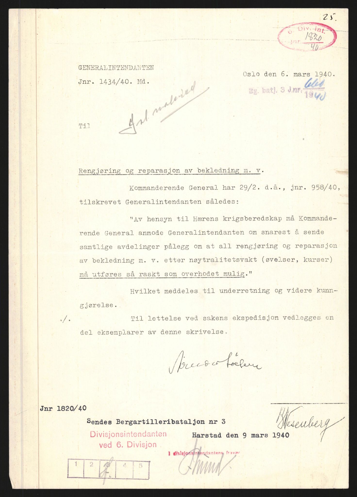 Forsvaret, Forsvarets krigshistoriske avdeling, AV/RA-RAFA-2017/Y/Yb/L0152: II-C-11-650  -  6. Divisjon: Bergartilleribataljon nr. 3:  Nøytralitetsvakten , 1939-1940, p. 322