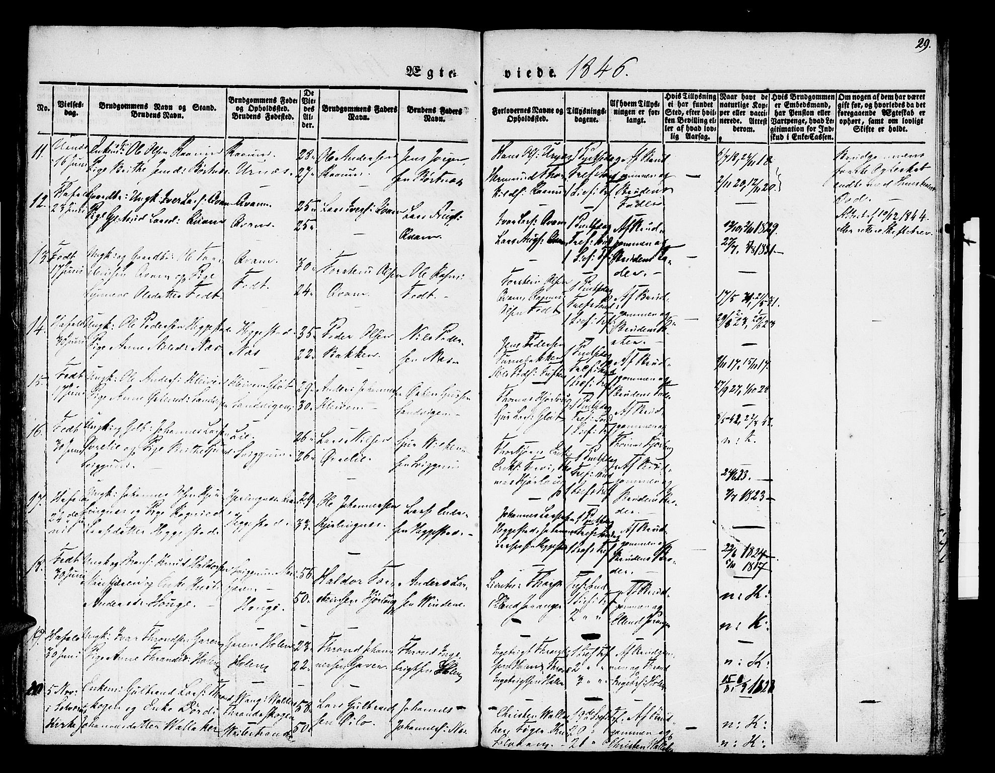 Hafslo sokneprestembete, SAB/A-80301/H/Haa/Haaa/L0007: Parish register (official) no. A 7, 1834-1854, p. 29