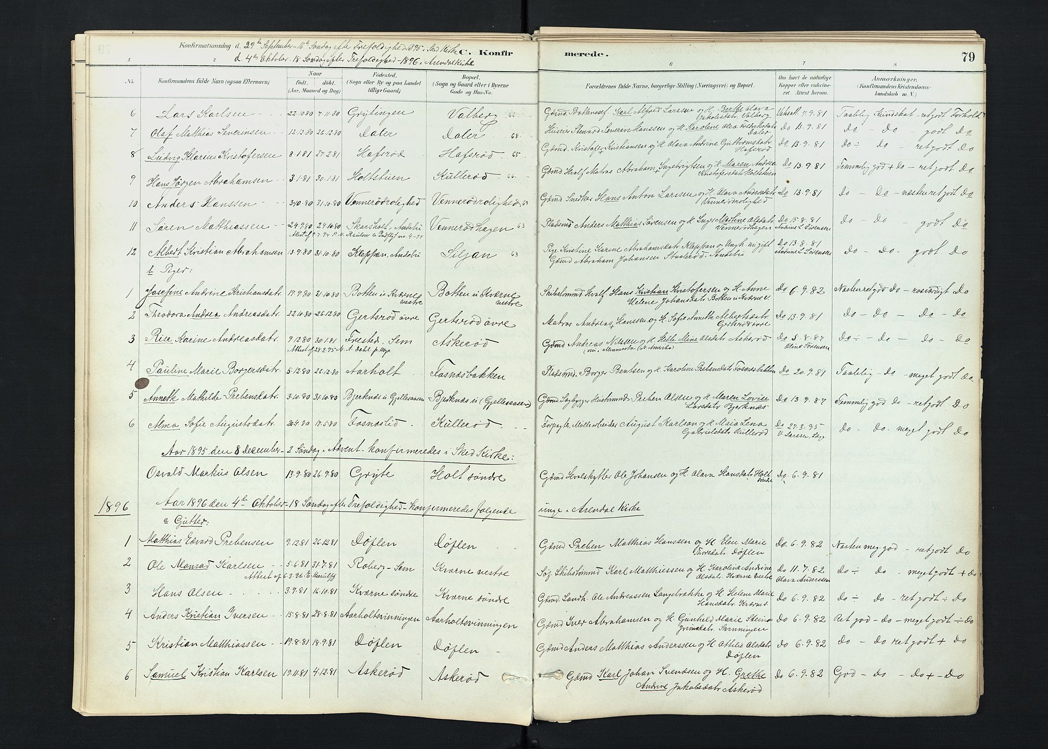 Stokke kirkebøker, SAKO/A-320/F/Fc/L0001: Parish register (official) no. III 1, 1884-1910, p. 79