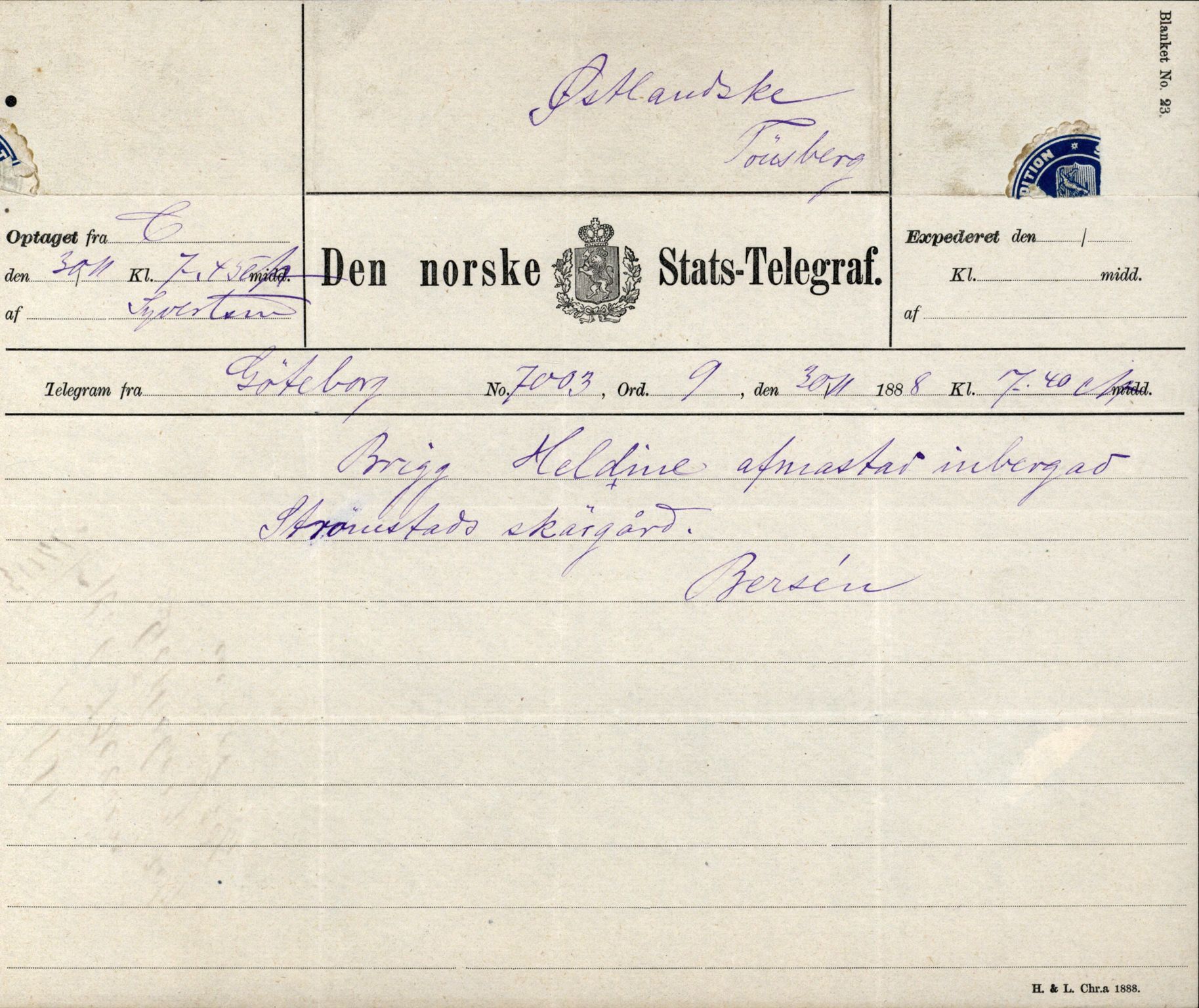 Pa 63 - Østlandske skibsassuranceforening, VEMU/A-1079/G/Ga/L0022/0003: Havaridokumenter / Ægir, Heldine, Henrik Wergeland, Høvding, General Prim, 1888, p. 38