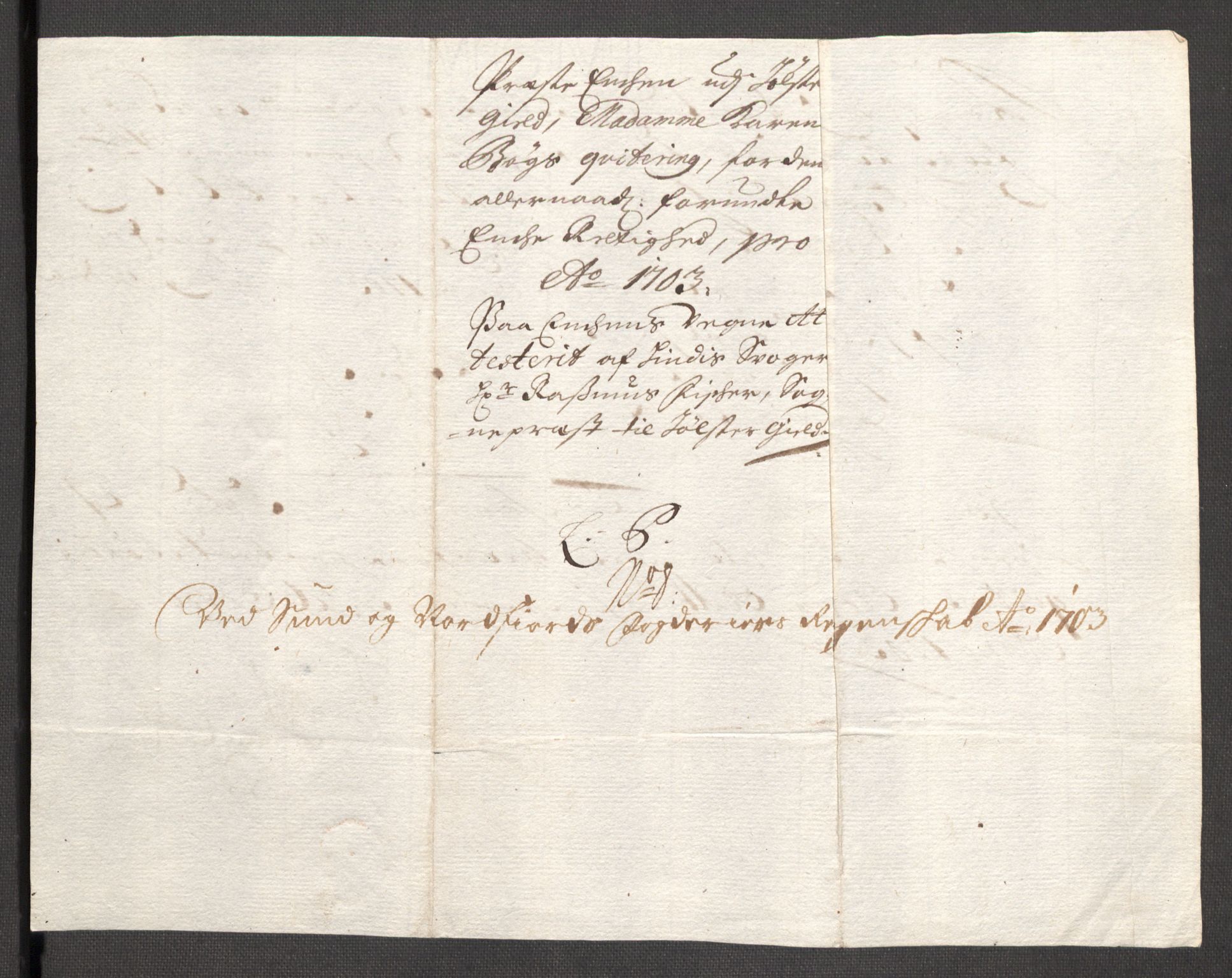 Rentekammeret inntil 1814, Reviderte regnskaper, Fogderegnskap, AV/RA-EA-4092/R53/L3427: Fogderegnskap Sunn- og Nordfjord, 1703, p. 260