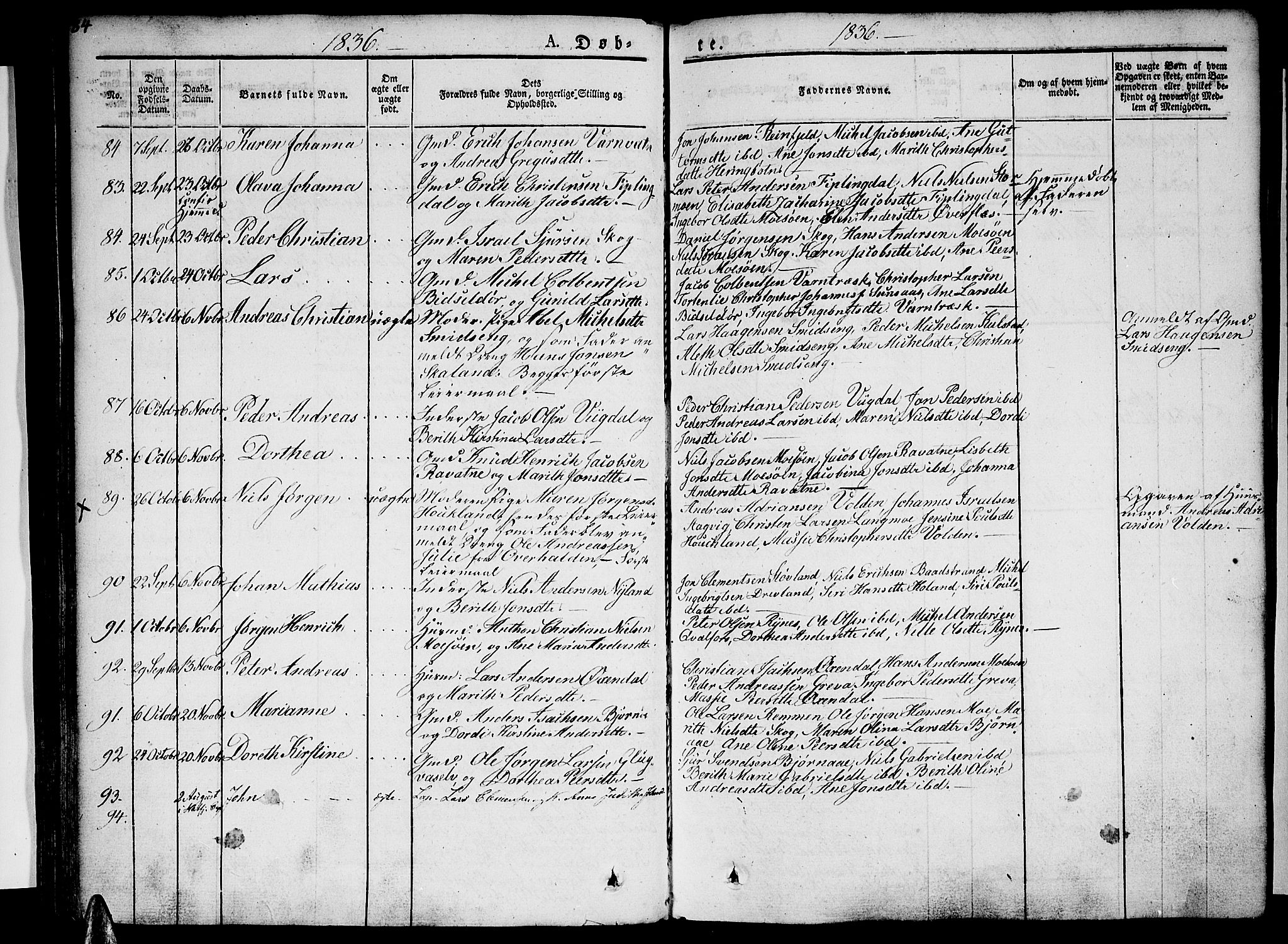 Ministerialprotokoller, klokkerbøker og fødselsregistre - Nordland, SAT/A-1459/820/L0289: Parish register (official) no. 820A10, 1826-1845, p. 84