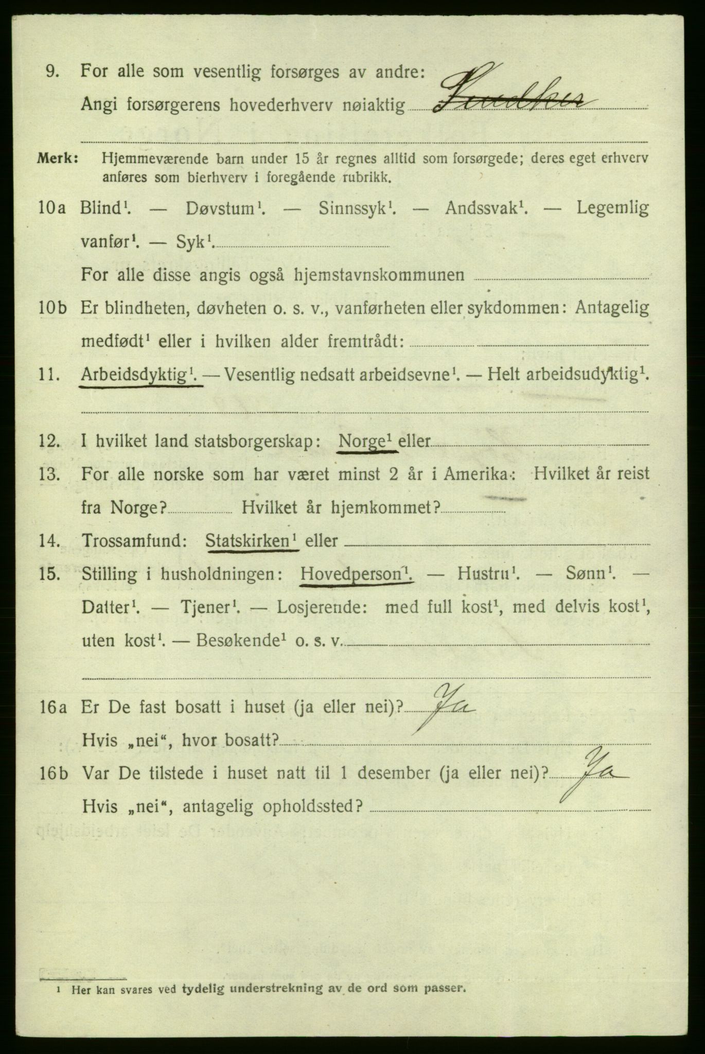 SAO, 1920 census for Fredrikshald, 1920, p. 9701