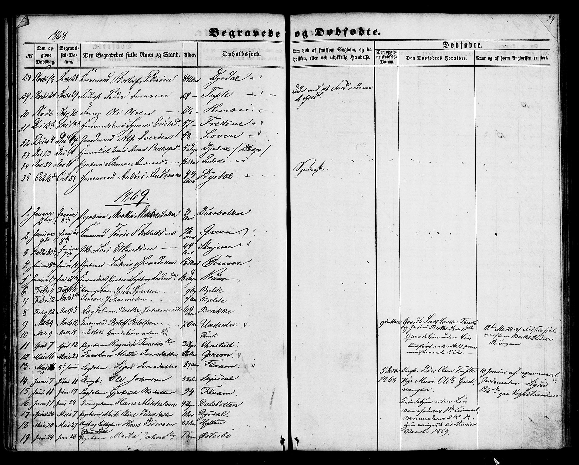Aurland sokneprestembete, SAB/A-99937/H/Ha/Haa/L0011: Parish register (official) no. A 11, 1857-1879, p. 29