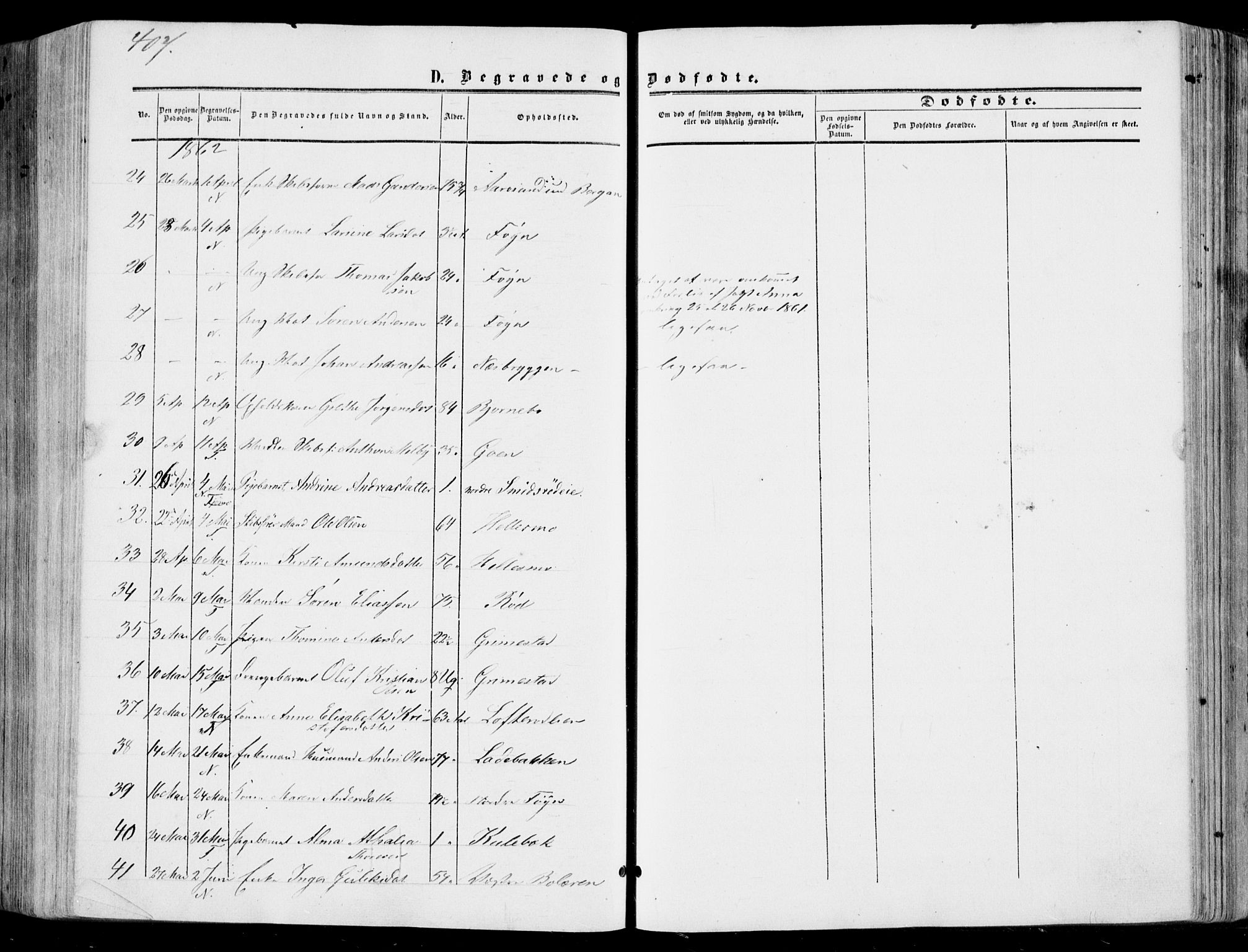 Nøtterøy kirkebøker, AV/SAKO-A-354/F/Fa/L0006: Parish register (official) no. I 6, 1852-1864, p. 407