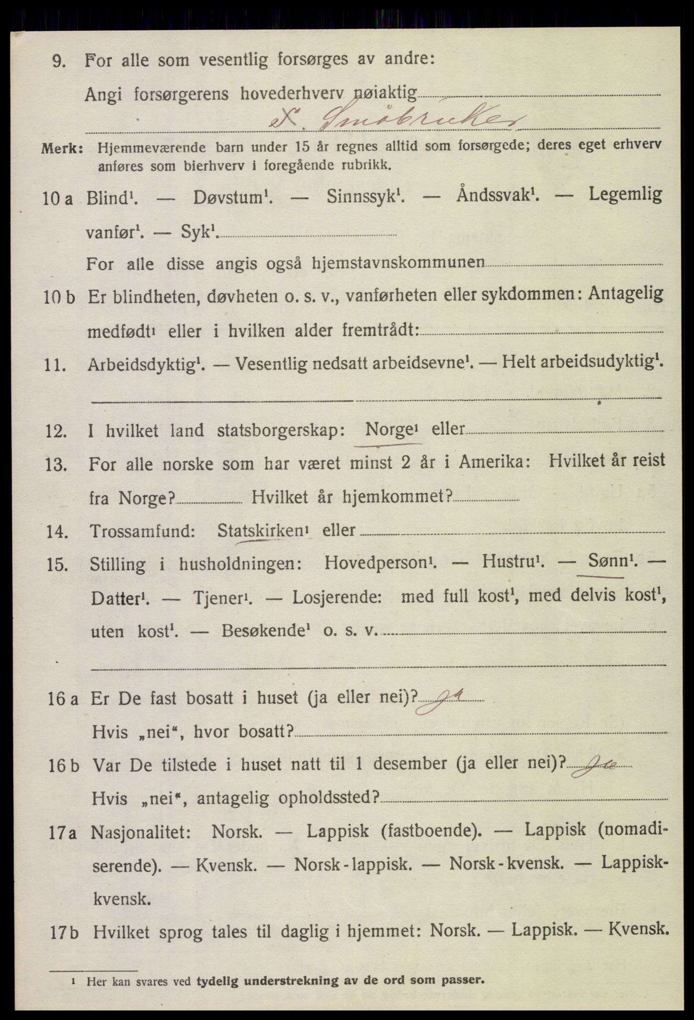 SAT, 1920 census for Bindal, 1920, p. 2722