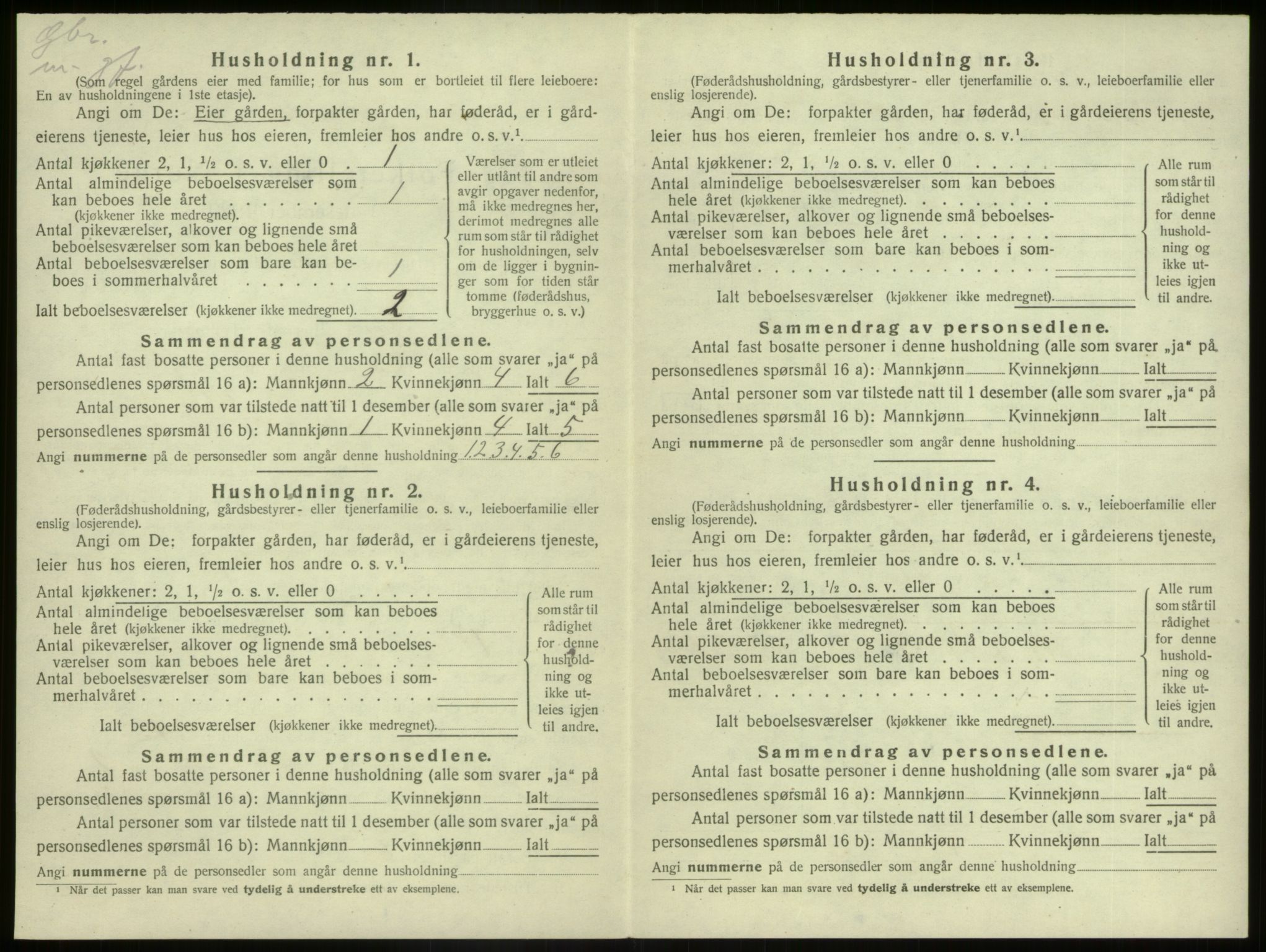 SAB, 1920 census for Kinn, 1920, p. 1159