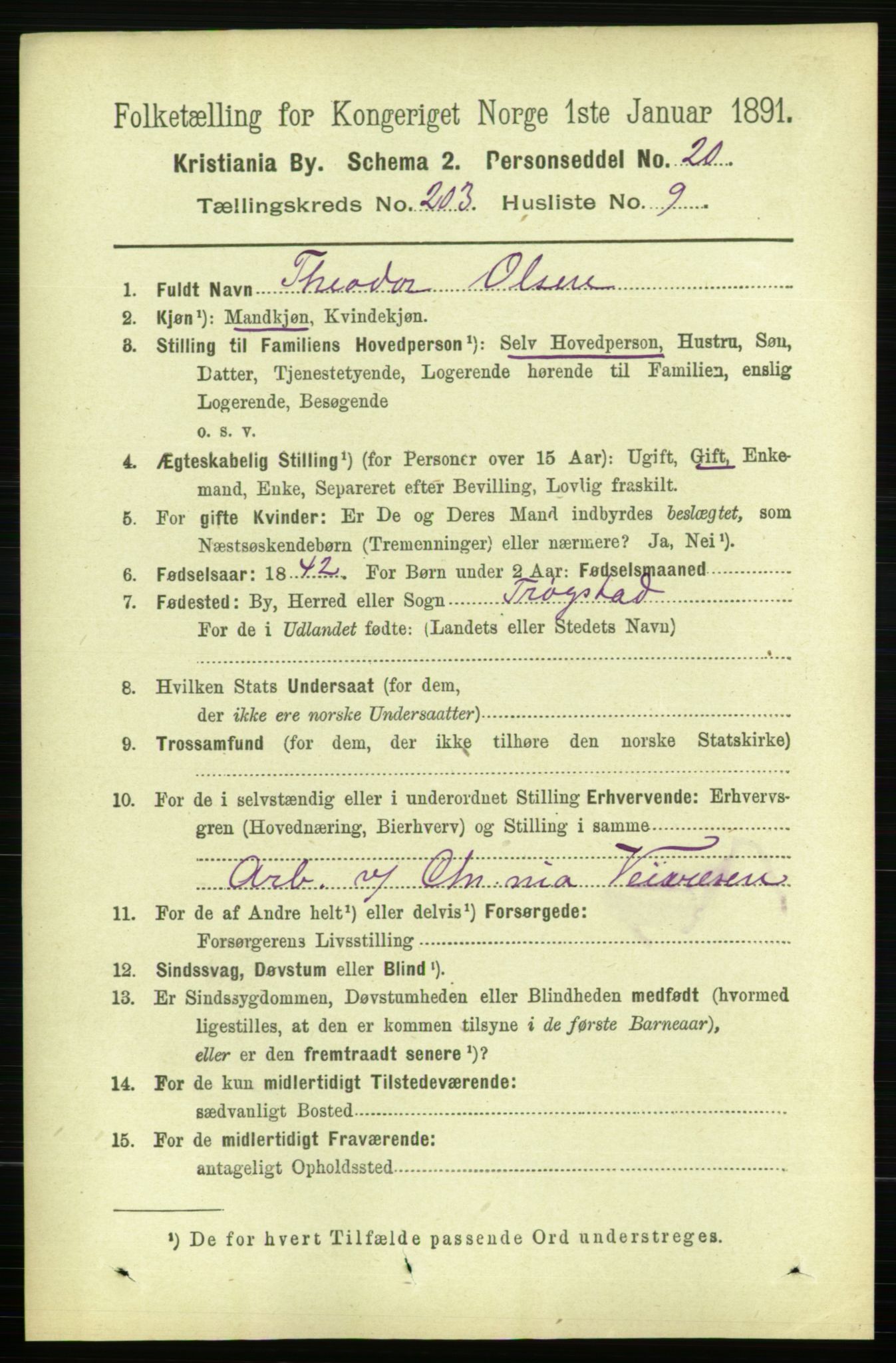 RA, 1891 census for 0301 Kristiania, 1891, p. 122214