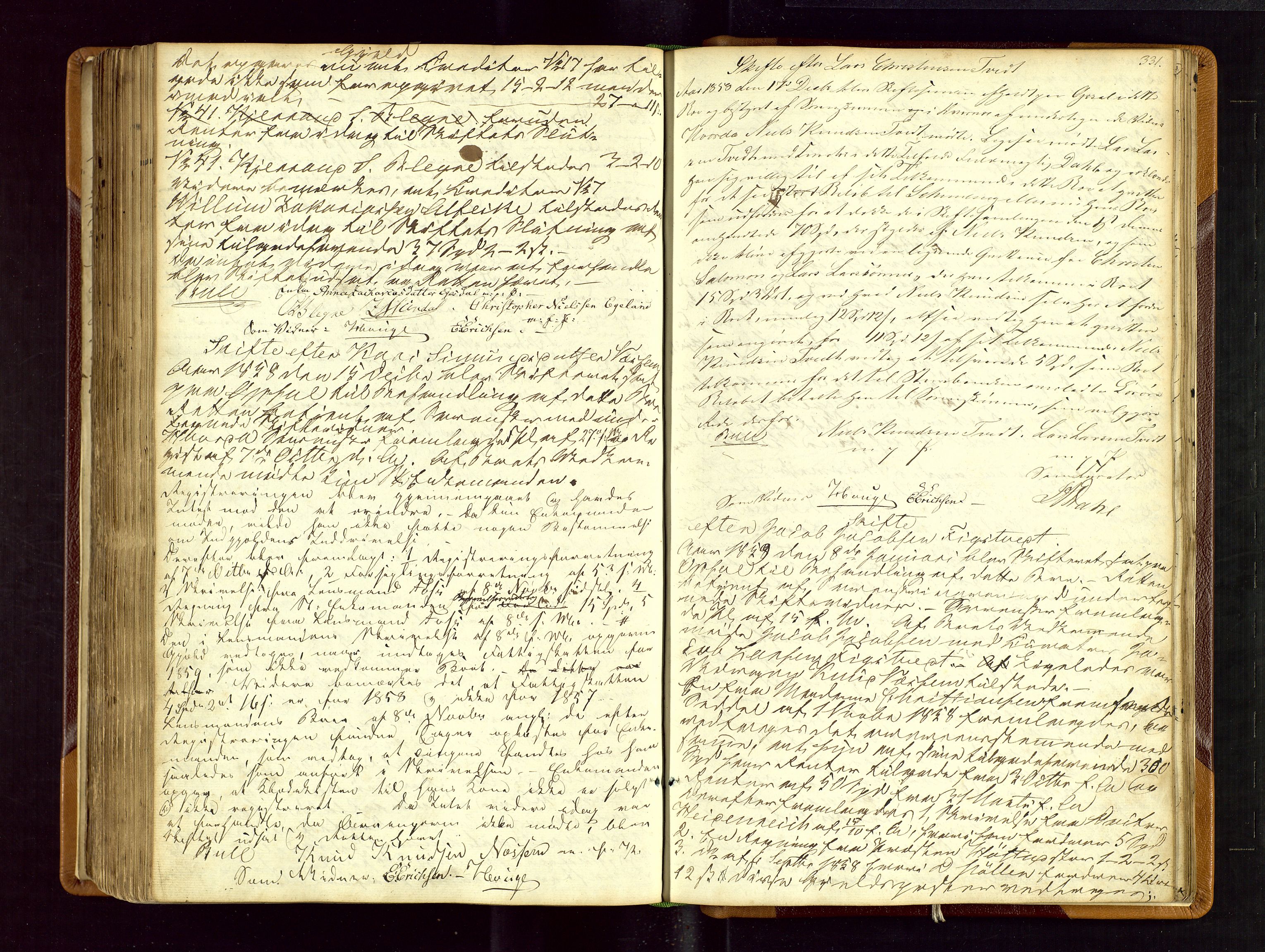 Ryfylke tingrett, AV/SAST-A-100055/001/IV/IVF/L0001: Skifteforhandlingsprotokoll A 1, 1844-1862, p. 331
