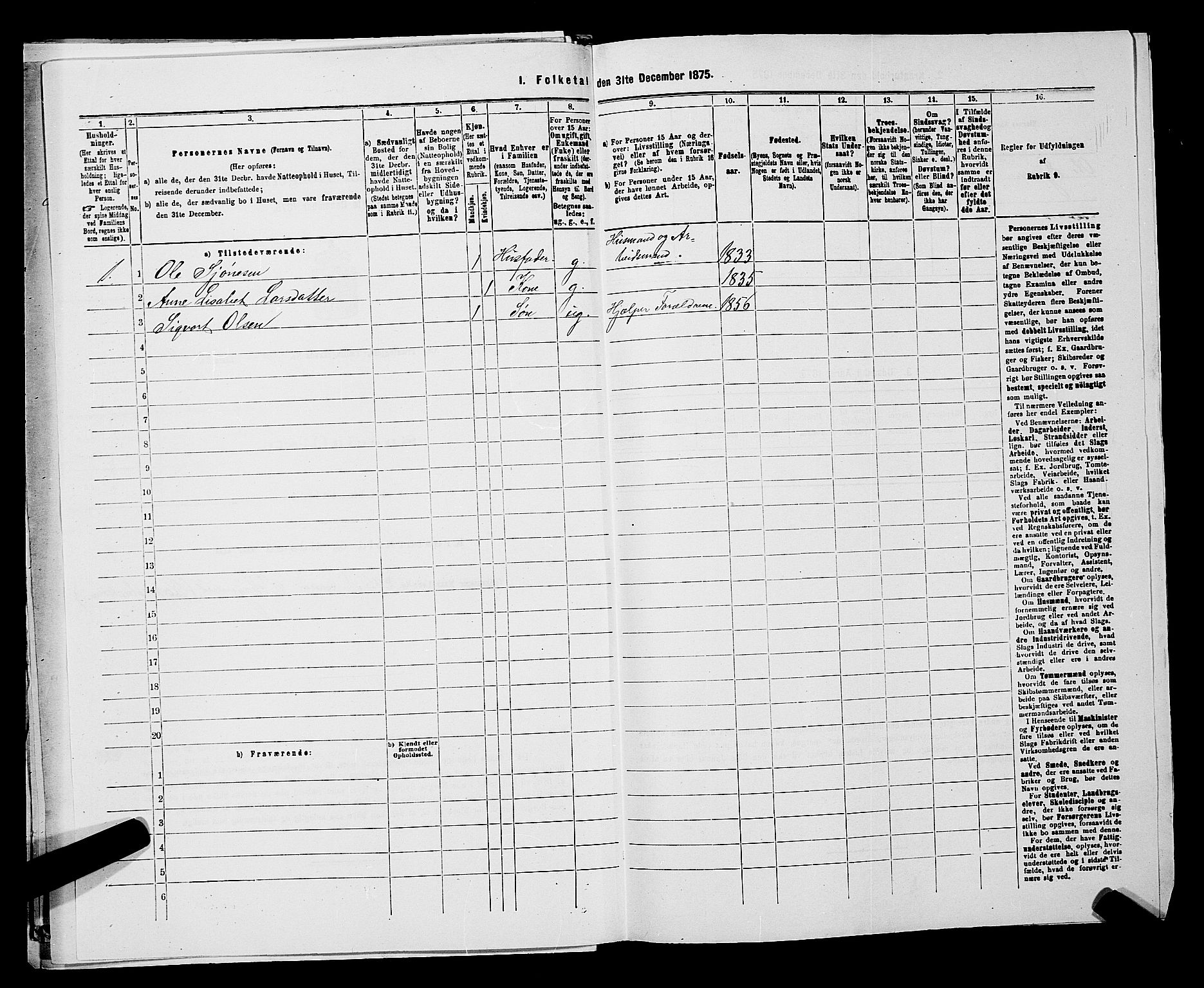 RA, 1875 census for 0236P Nes, 1875, p. 1884