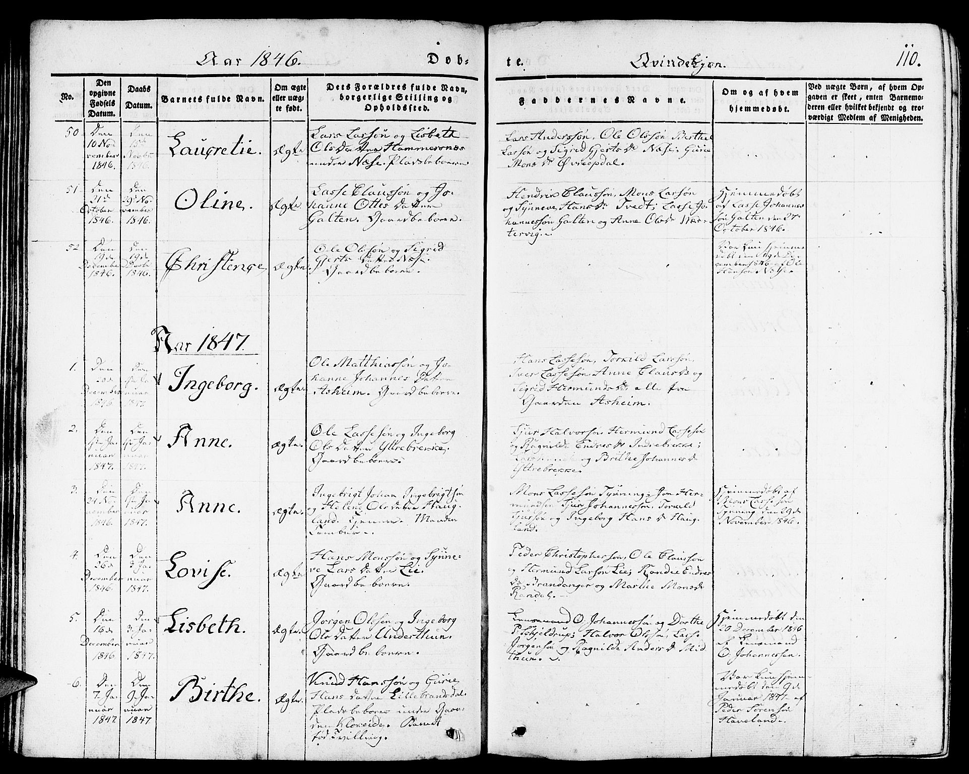 Gulen sokneprestembete, SAB/A-80201/H/Haa/Haaa/L0020: Parish register (official) no. A 20, 1837-1847, p. 110
