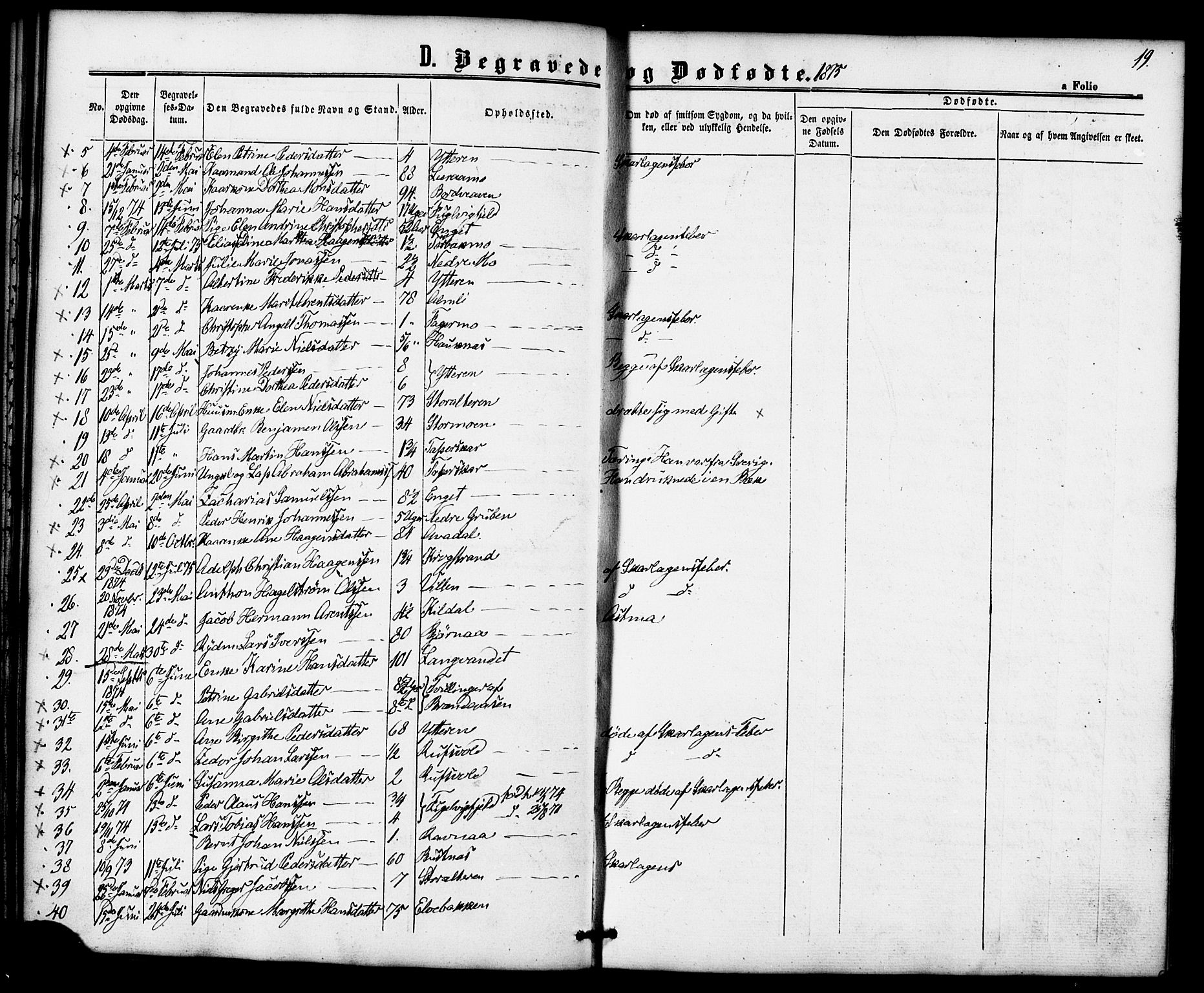 Ministerialprotokoller, klokkerbøker og fødselsregistre - Nordland, SAT/A-1459/827/L0396: Parish register (official) no. 827A08, 1864-1886, p. 19