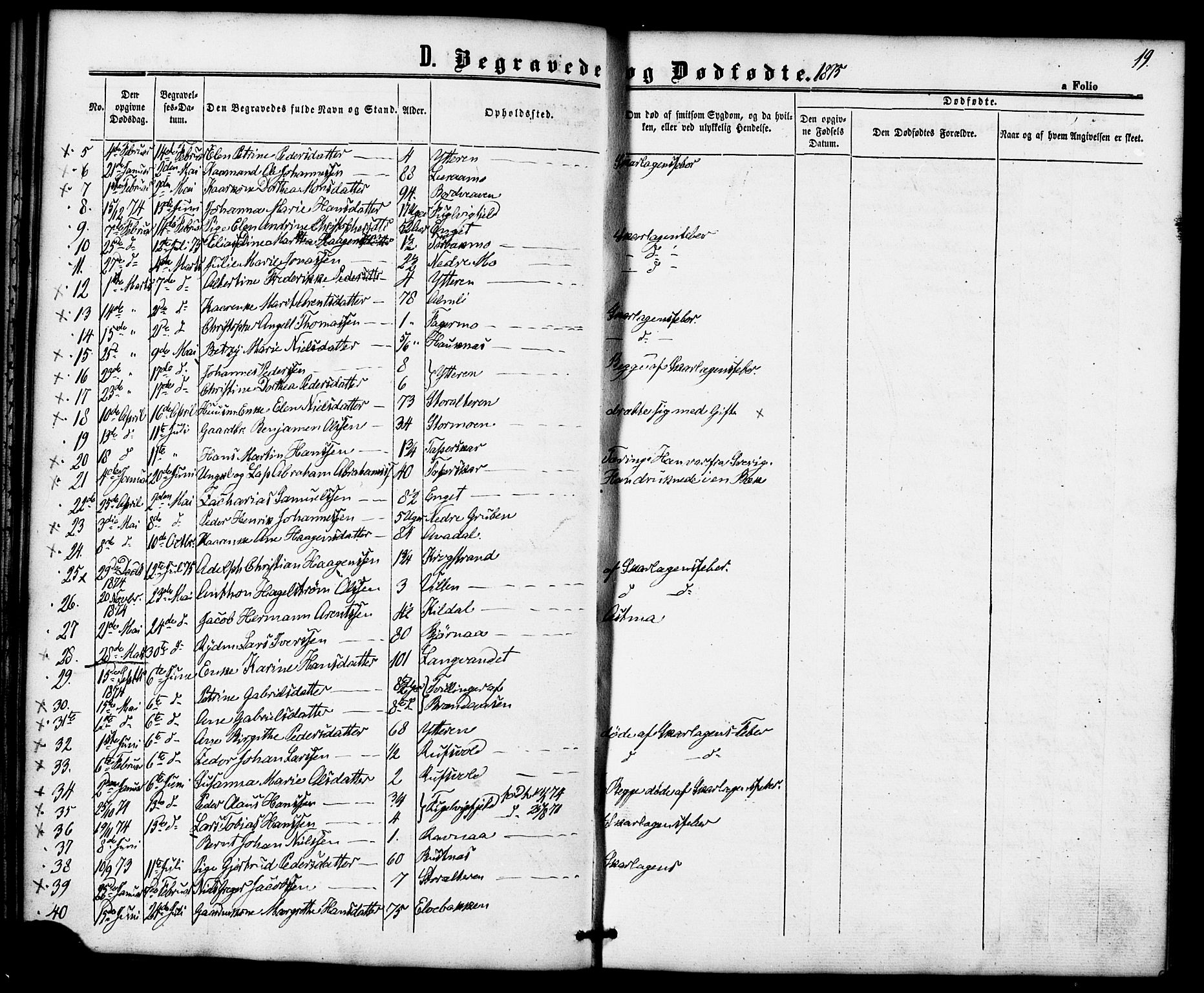 Ministerialprotokoller, klokkerbøker og fødselsregistre - Nordland, AV/SAT-A-1459/827/L0396: Parish register (official) no. 827A08, 1864-1886, p. 19