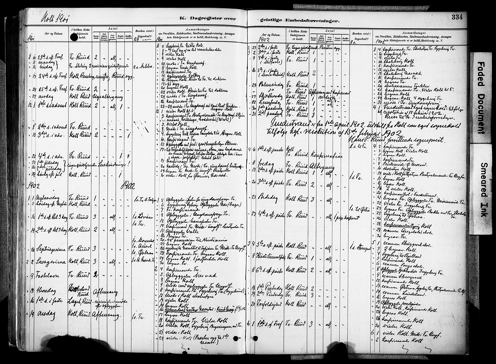 Holt sokneprestkontor, AV/SAK-1111-0021/F/Fa/L0012: Parish register (official) no. A 12, 1885-1907, p. 334