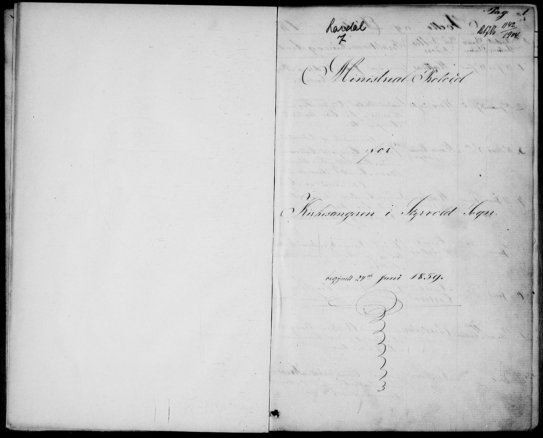 Lardal kirkebøker, AV/SAKO-A-350/G/Gc/L0001: Parish register (copy) no. III 1, 1859-1893, p. 0-1