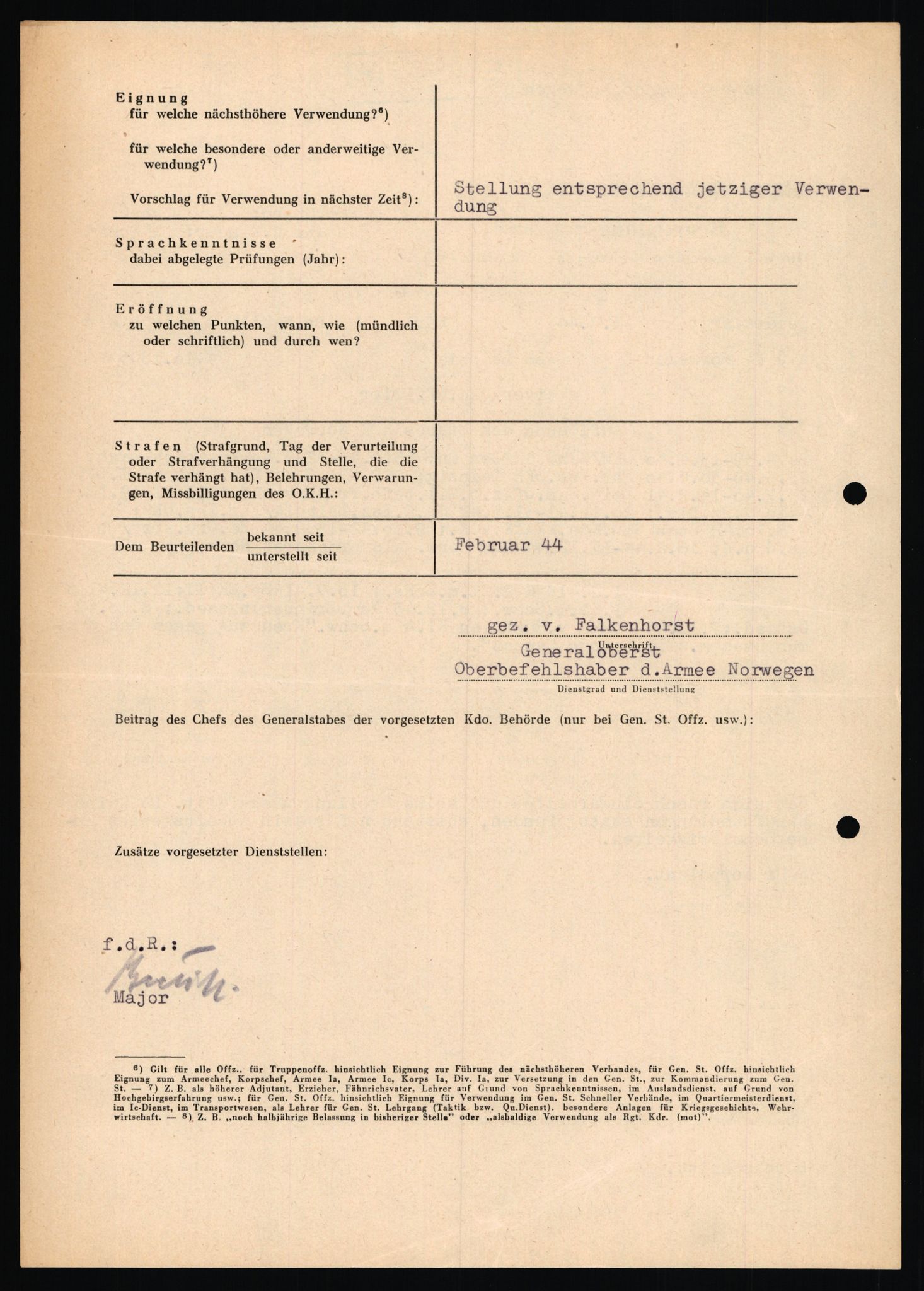 Forsvarets Overkommando. 2 kontor. Arkiv 11.4. Spredte tyske arkivsaker, AV/RA-RAFA-7031/D/Dar/Dara/L0019: Personalbøker og diverse, 1940-1945, p. 615