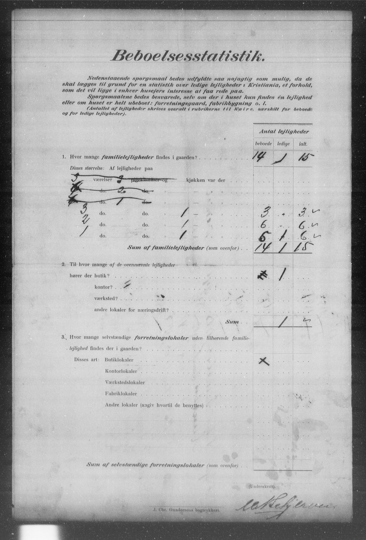 OBA, Municipal Census 1903 for Kristiania, 1903, p. 24252