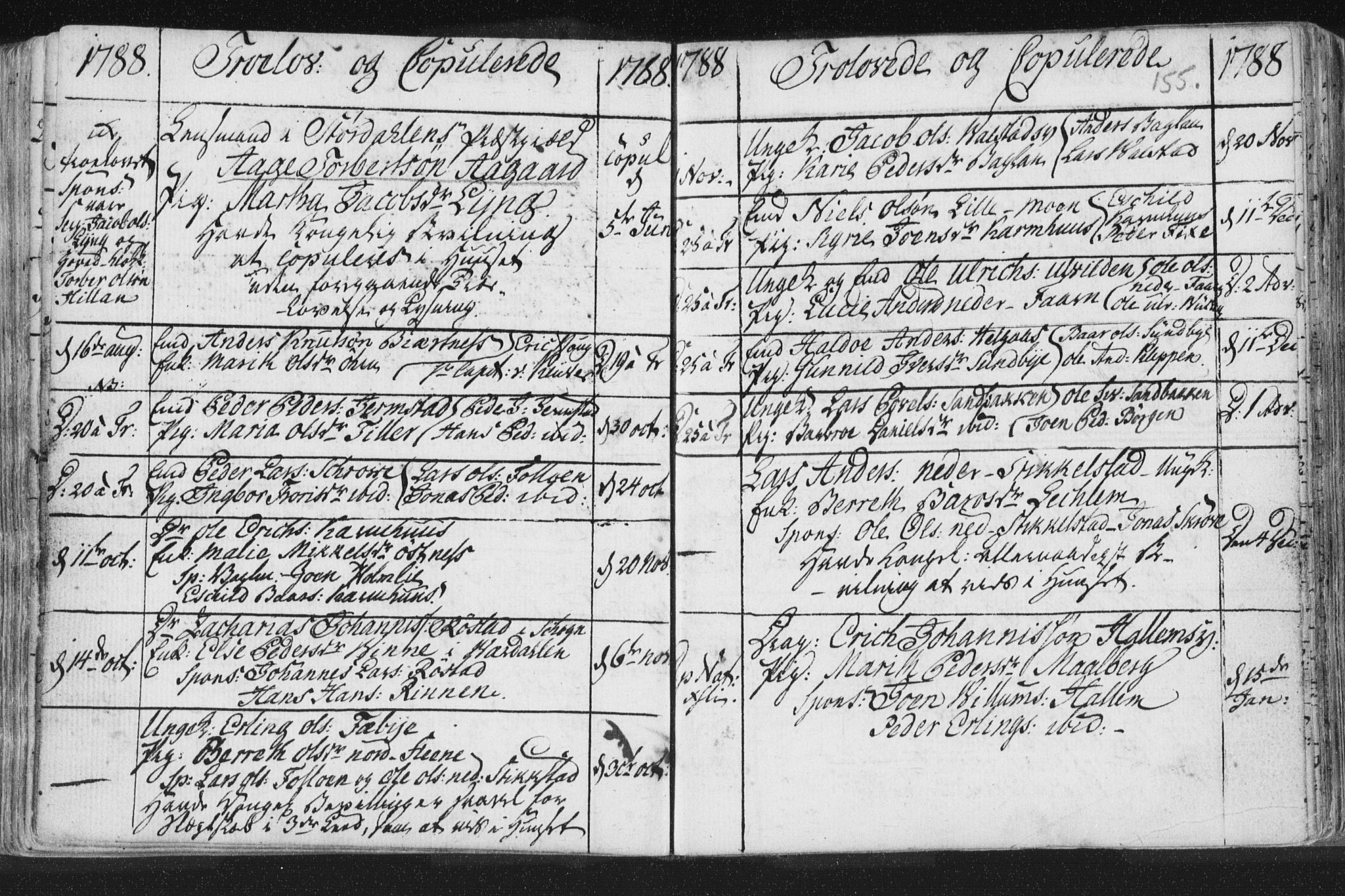 Ministerialprotokoller, klokkerbøker og fødselsregistre - Nord-Trøndelag, SAT/A-1458/723/L0232: Parish register (official) no. 723A03, 1781-1804, p. 155