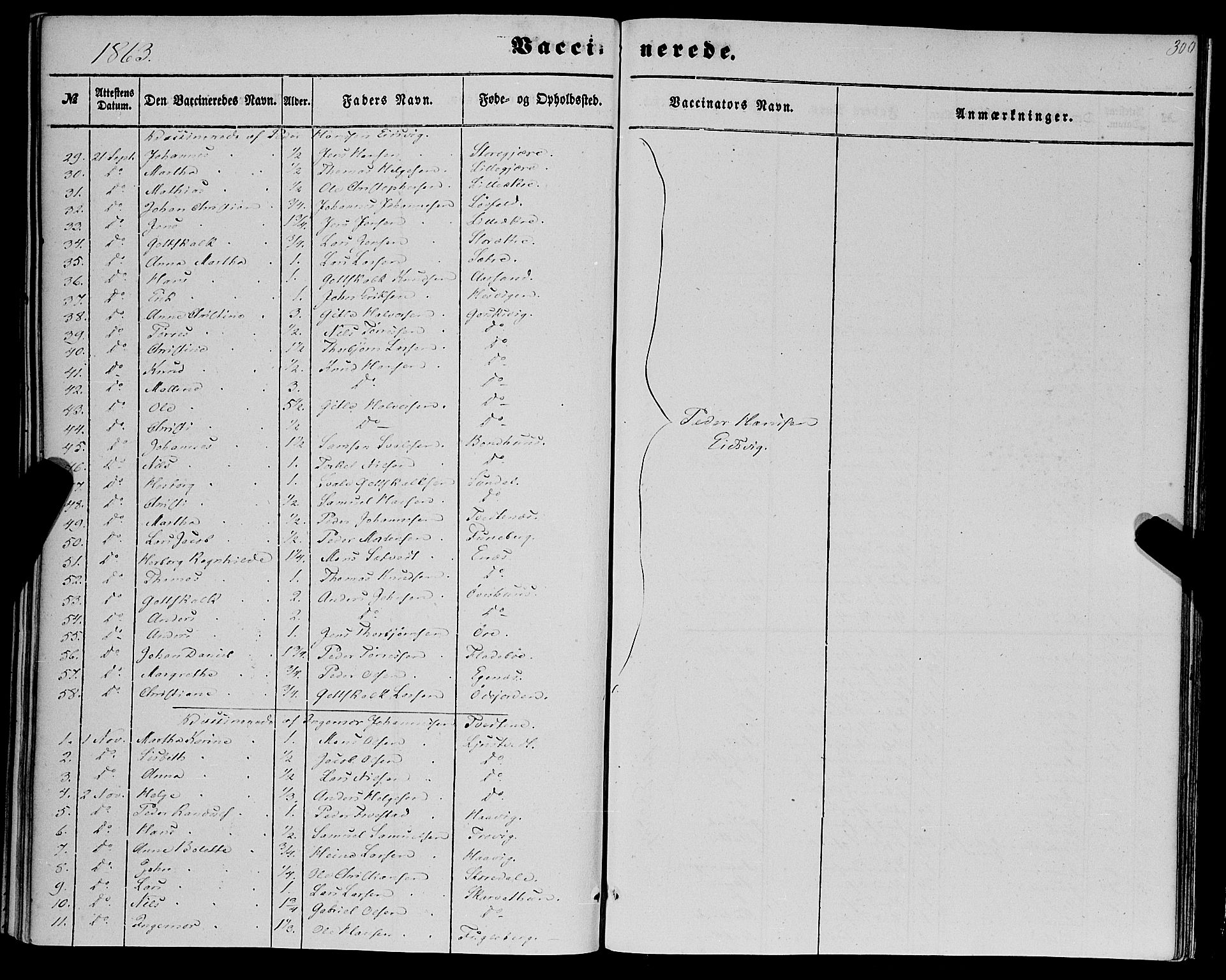 Kvinnherad sokneprestembete, AV/SAB-A-76401/H/Haa: Parish register (official) no. A 8, 1854-1872, p. 300