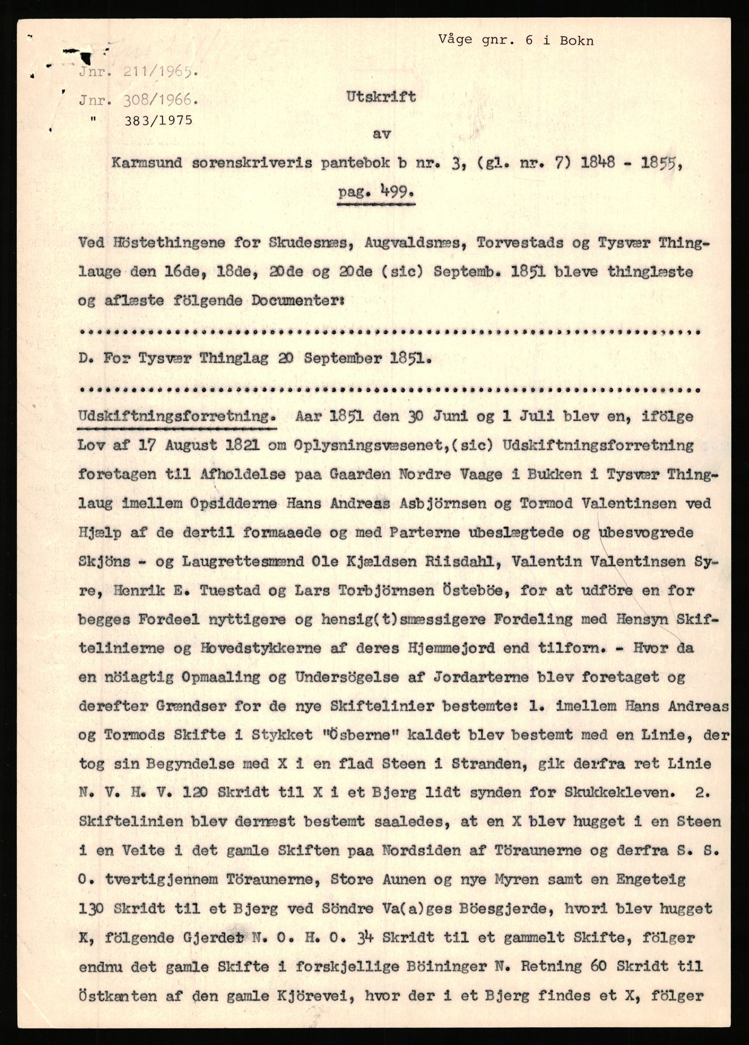 Statsarkivet i Stavanger, SAST/A-101971/03/Y/Yj/L0096: Avskrifter sortert etter gårdsnavn: Vistad - Vågen søndre, 1750-1930, p. 567