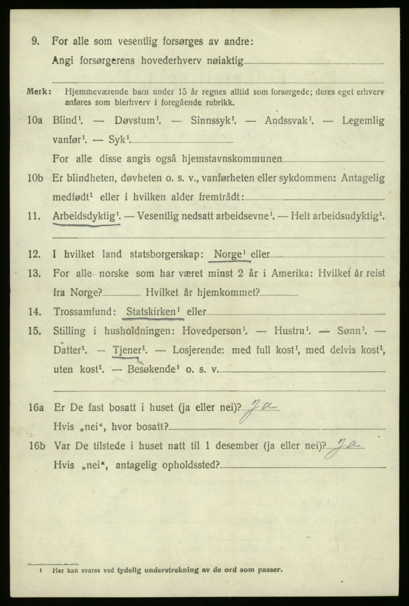 SAB, 1920 census for Bremanger, 1920, p. 3997