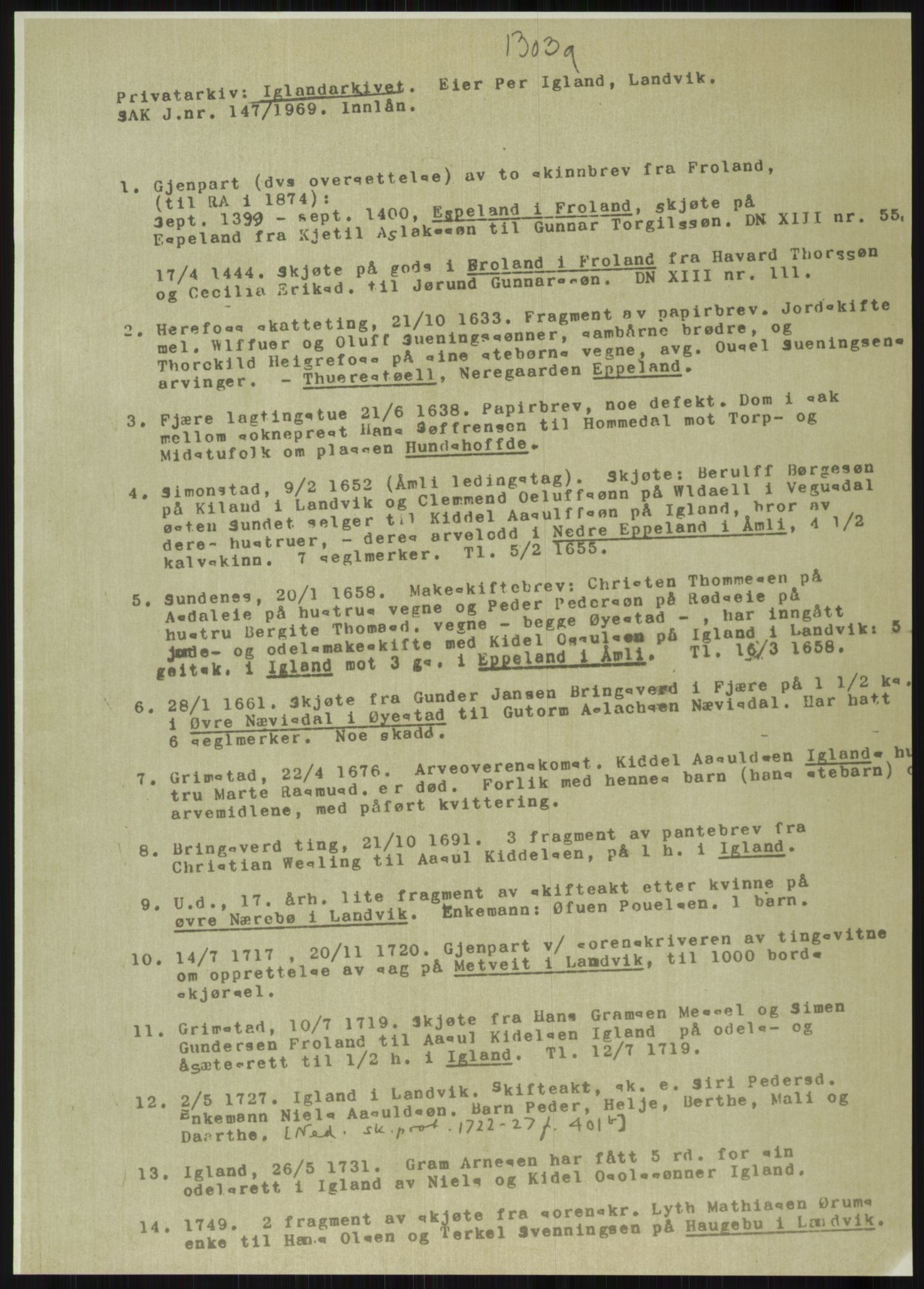 Samlinger til kildeutgivelse, Diplomavskriftsamlingen, AV/RA-EA-4053/H/Ha, p. 3321