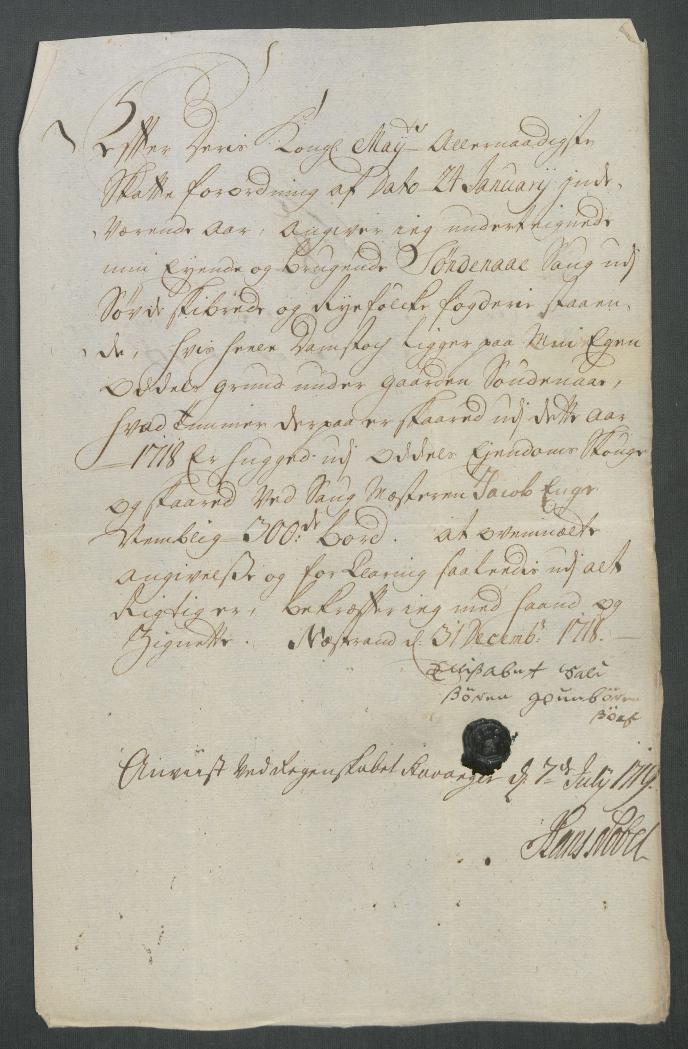 Rentekammeret inntil 1814, Reviderte regnskaper, Fogderegnskap, AV/RA-EA-4092/R47/L2871: Fogderegnskap Ryfylke, 1718, p. 91