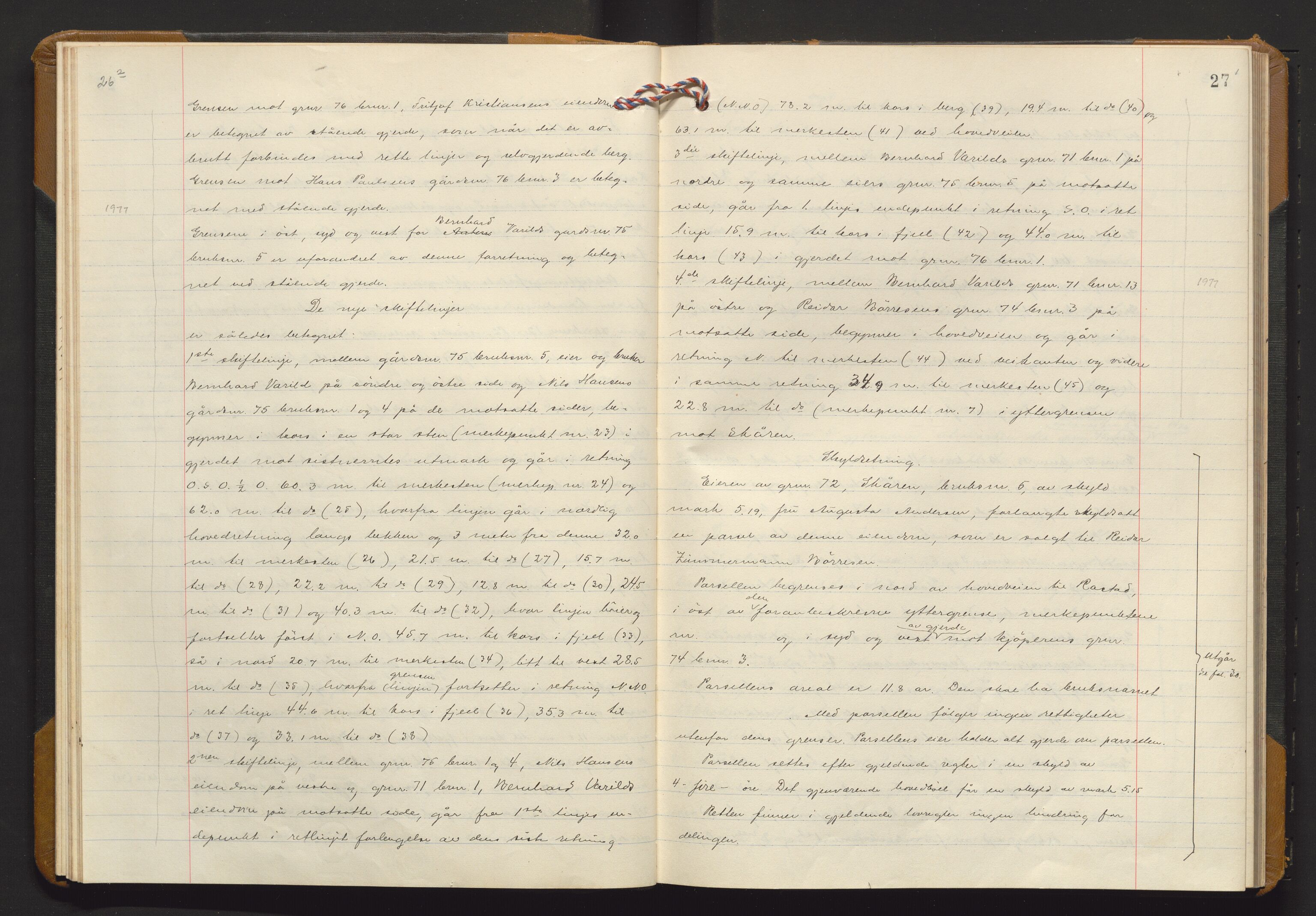 Utskiftningsvesenet i Vestfold, AV/SAKO-A-797/F/Fa/L0021: Rettsbok (forhandlingsprotokoll), 1934-1935, p. 26b-27a