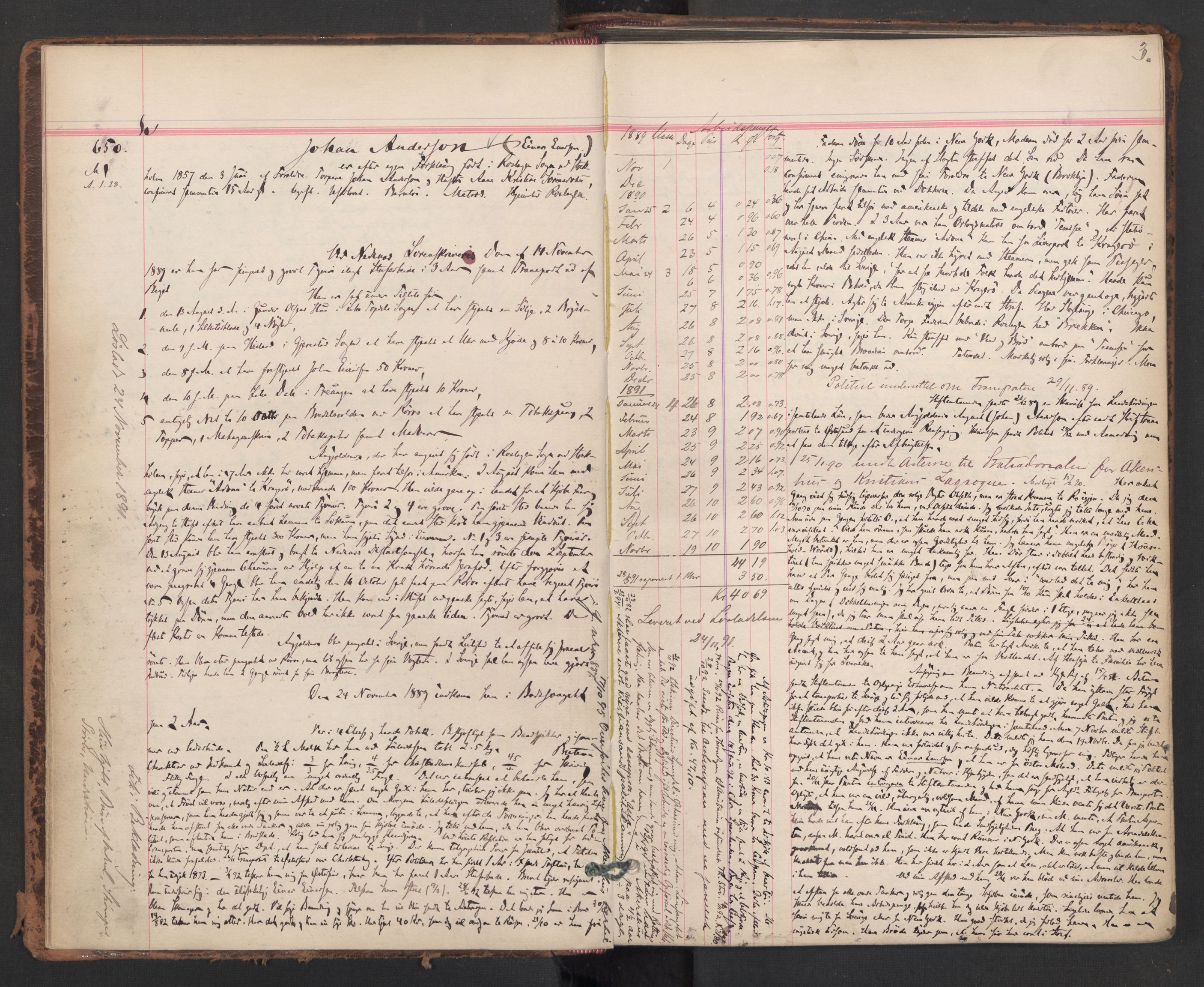 Botsfengslet, AV/RA-S-1539/D/Db/Dbb/L0026: 648h - 930h, 1889-1891, p. 3