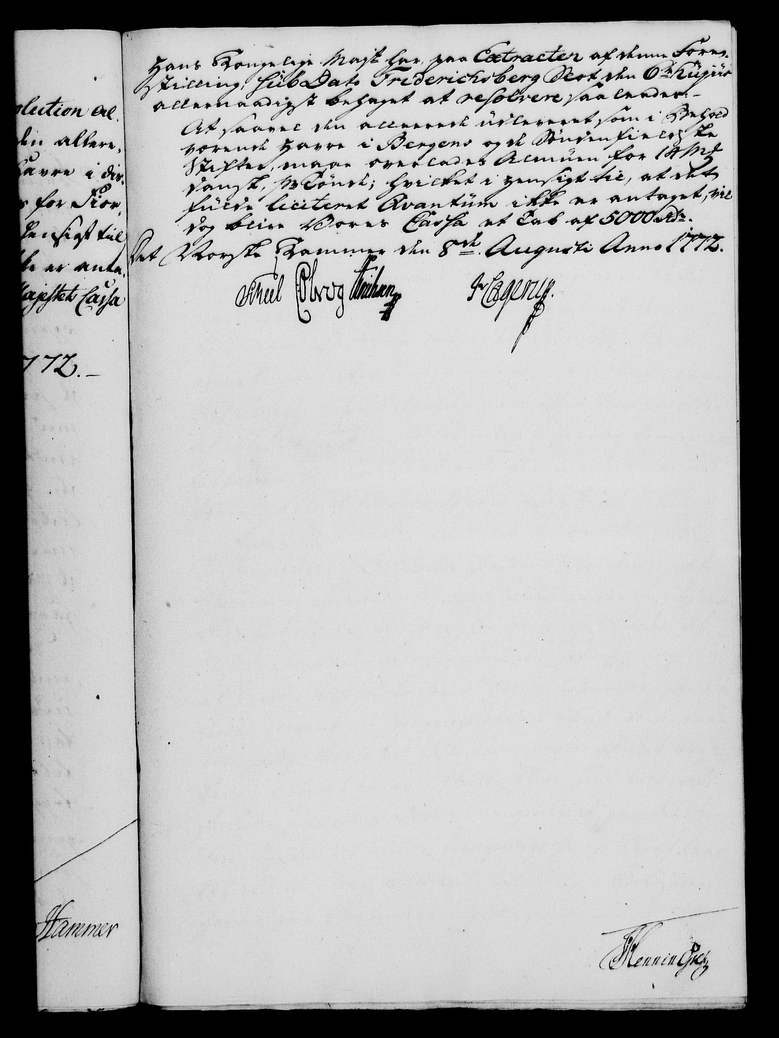 Rentekammeret, Kammerkanselliet, RA/EA-3111/G/Gf/Gfa/L0054: Norsk relasjons- og resolusjonsprotokoll (merket RK 52.54), 1771-1772, p. 526
