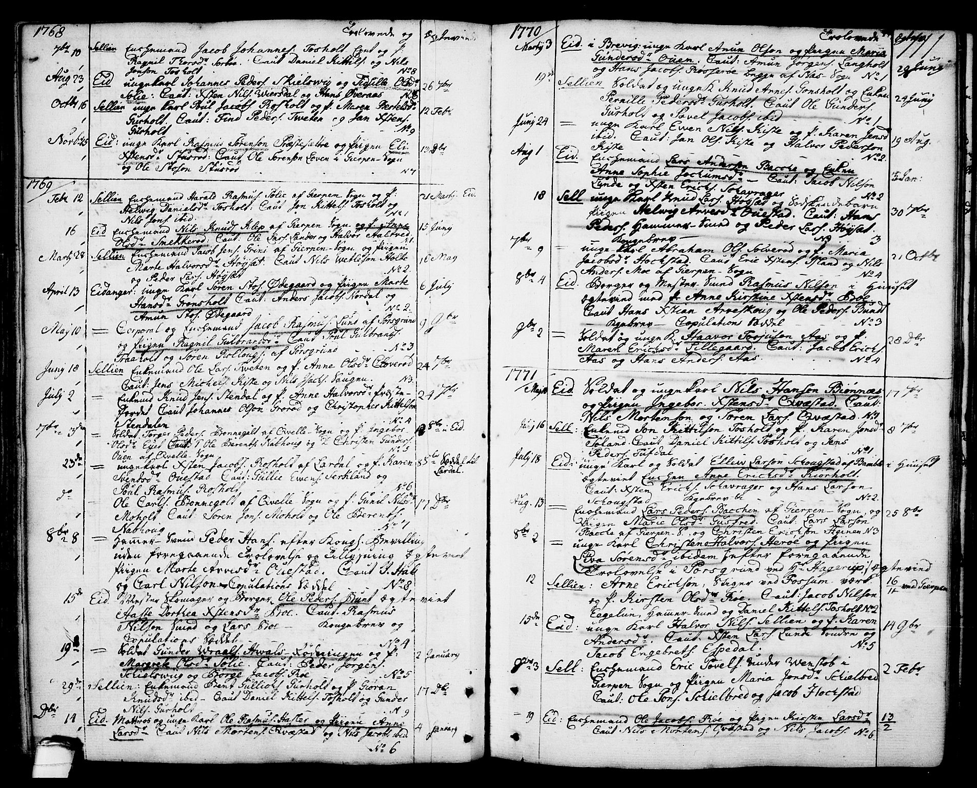 Eidanger kirkebøker, SAKO/A-261/F/Fa/L0006: Parish register (official) no. 6, 1764-1814, p. 111
