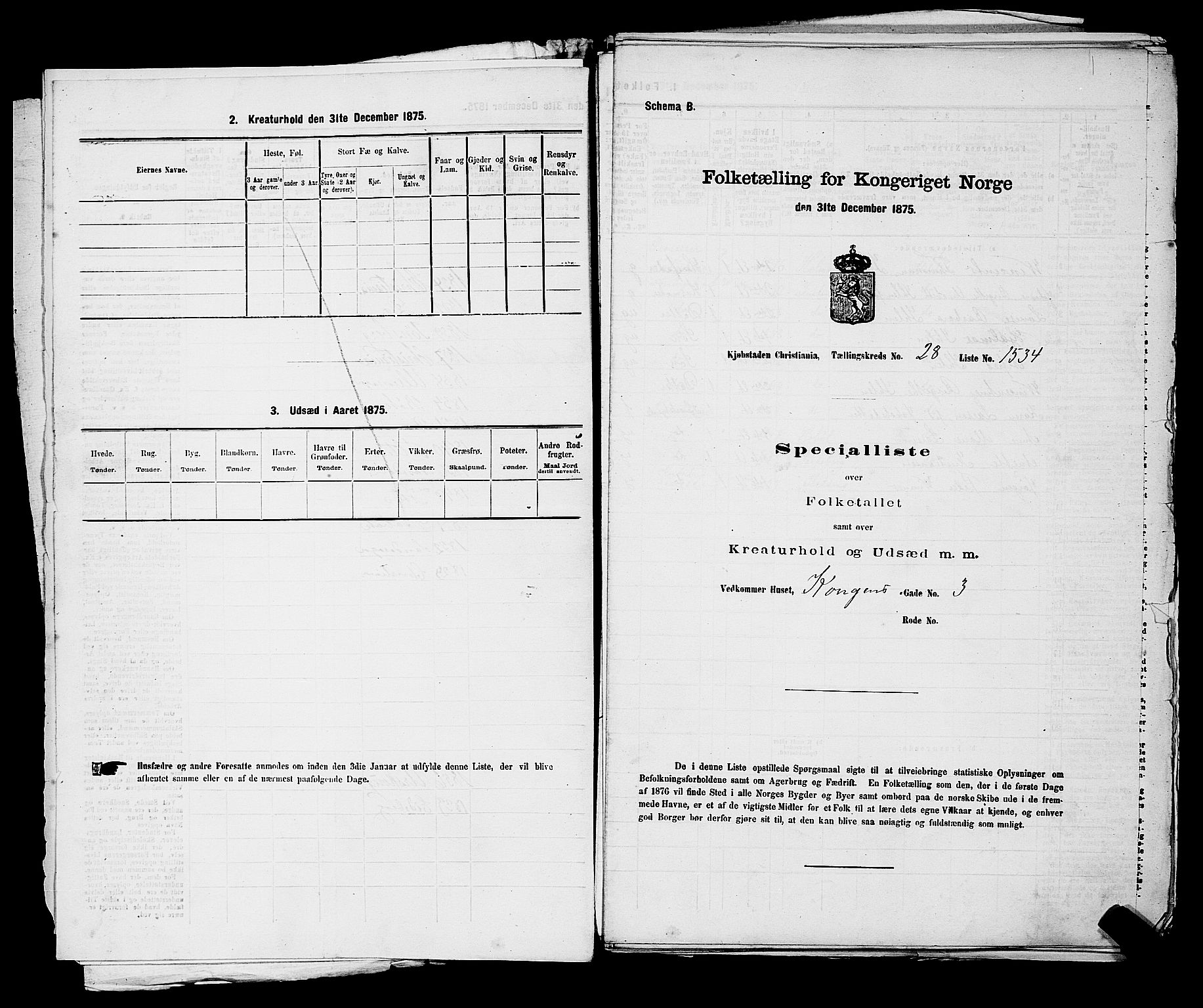 RA, 1875 census for 0301 Kristiania, 1875, p. 4417