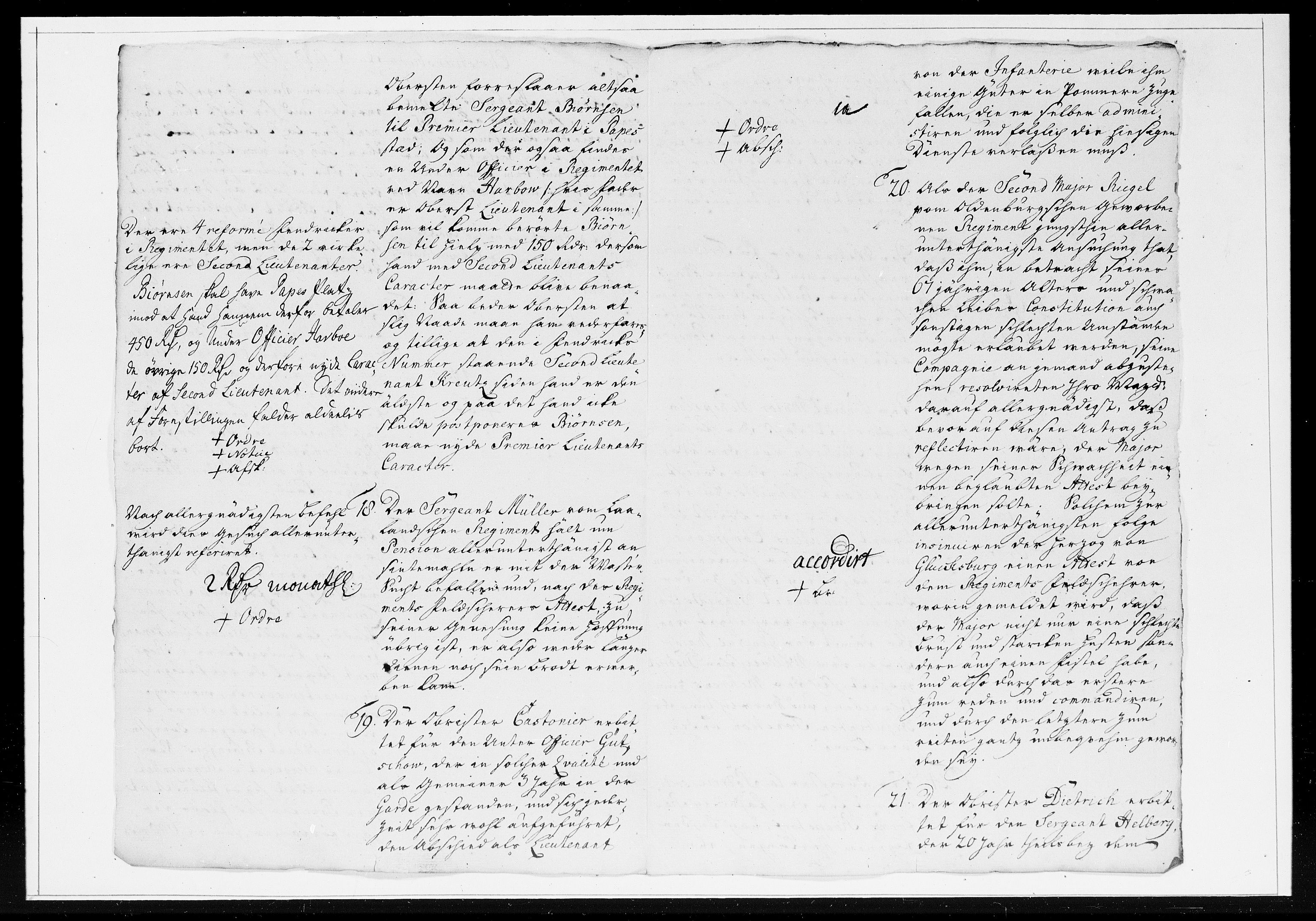 Krigskollegiet, Krigskancelliet, DRA/A-0006/-/1211-1217: Refererede sager, 1749, p. 253