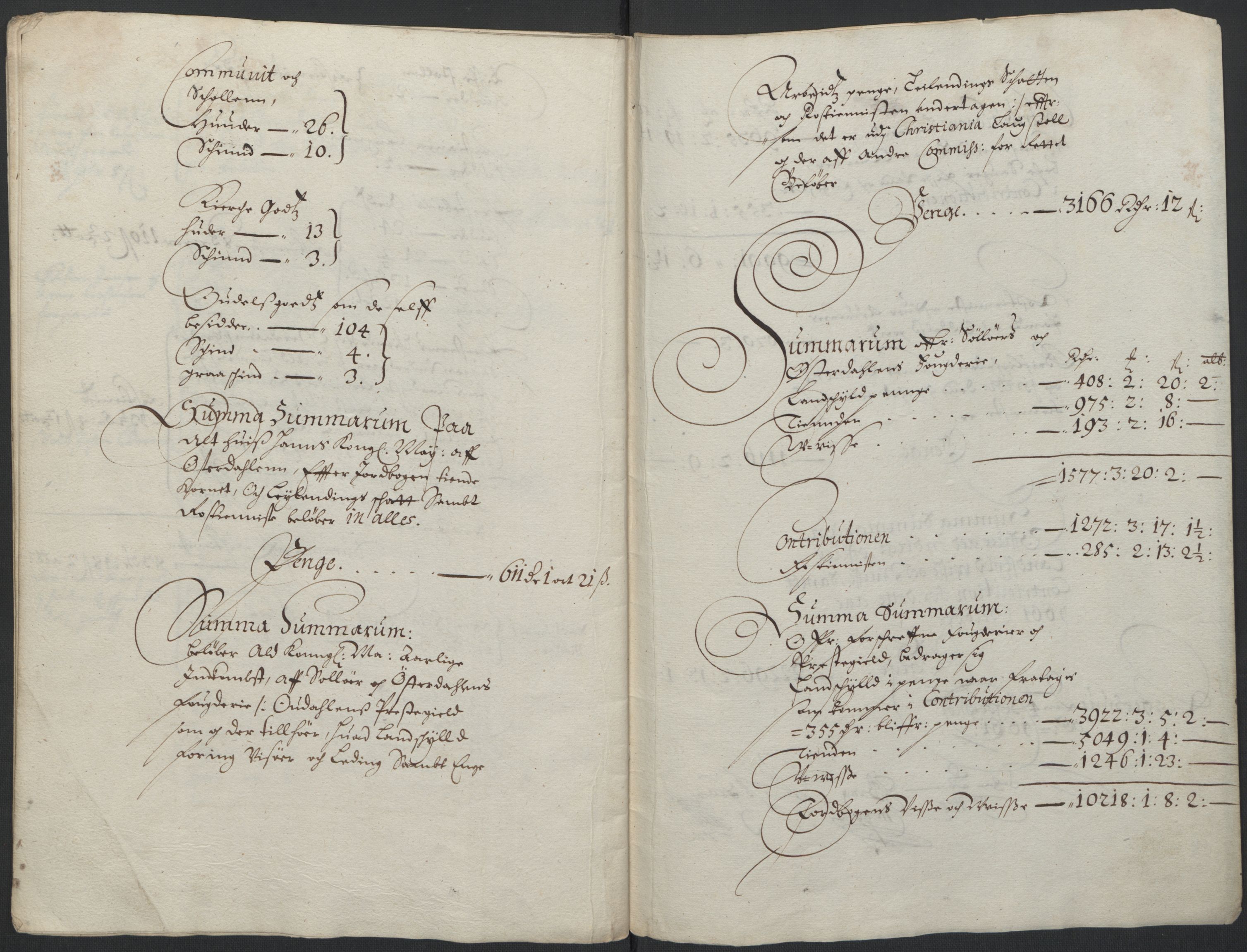 Rentekammeret inntil 1814, Realistisk ordnet avdeling, AV/RA-EA-4070/L/L0010/0001: Oppland lagdømme: / Ekstrakt over kongens inntekt av Oppland lagdømme, 1661