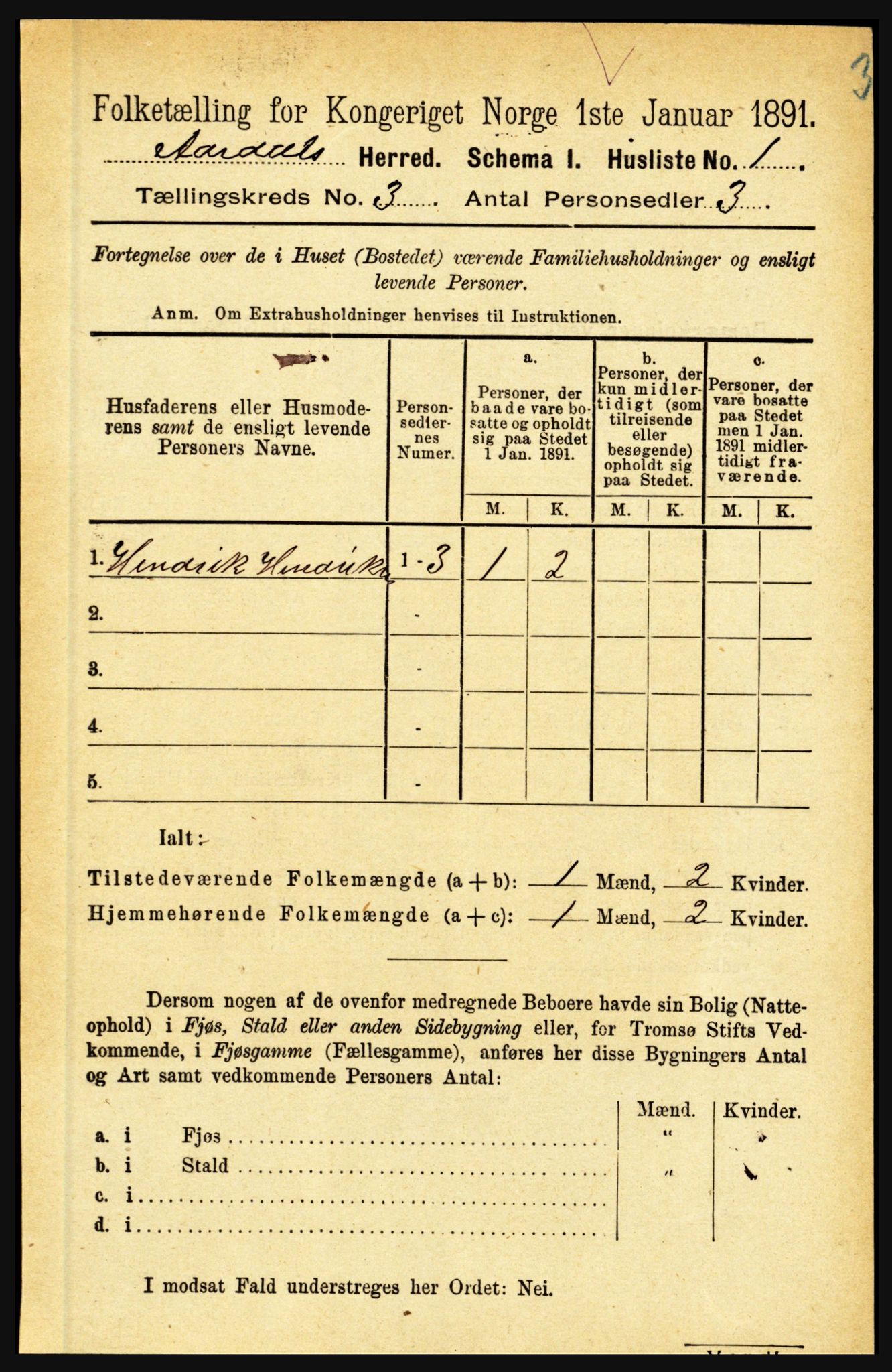 RA, 1891 census for 1424 Årdal, 1891, p. 365