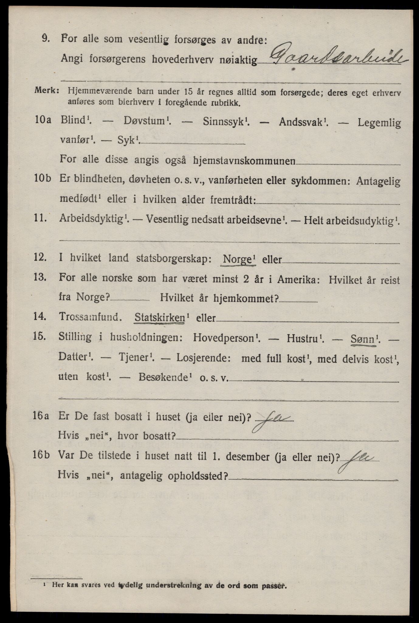 SAKO, 1920 census for Vinje, 1920, p. 882