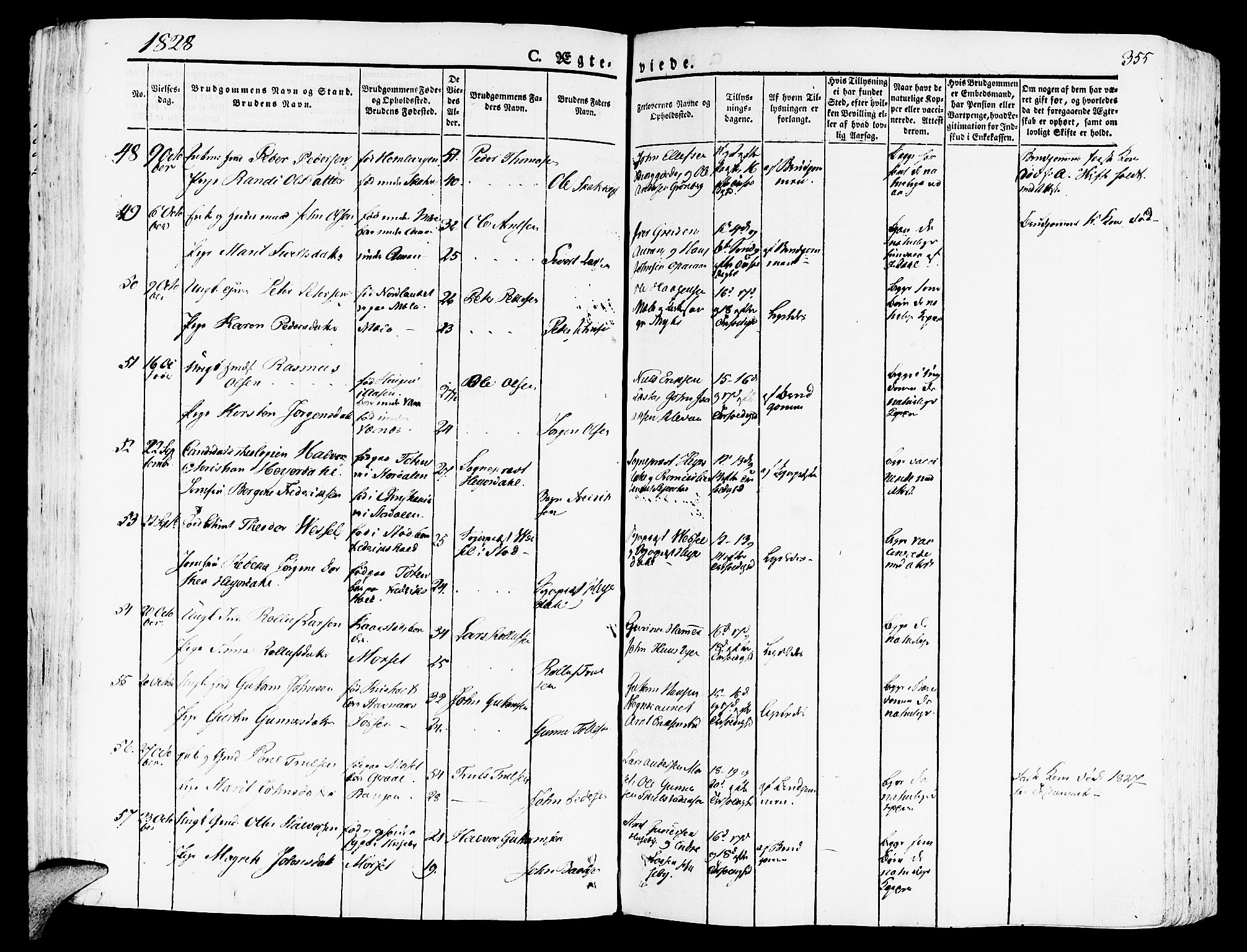 Ministerialprotokoller, klokkerbøker og fødselsregistre - Nord-Trøndelag, SAT/A-1458/709/L0070: Parish register (official) no. 709A10, 1820-1832, p. 355