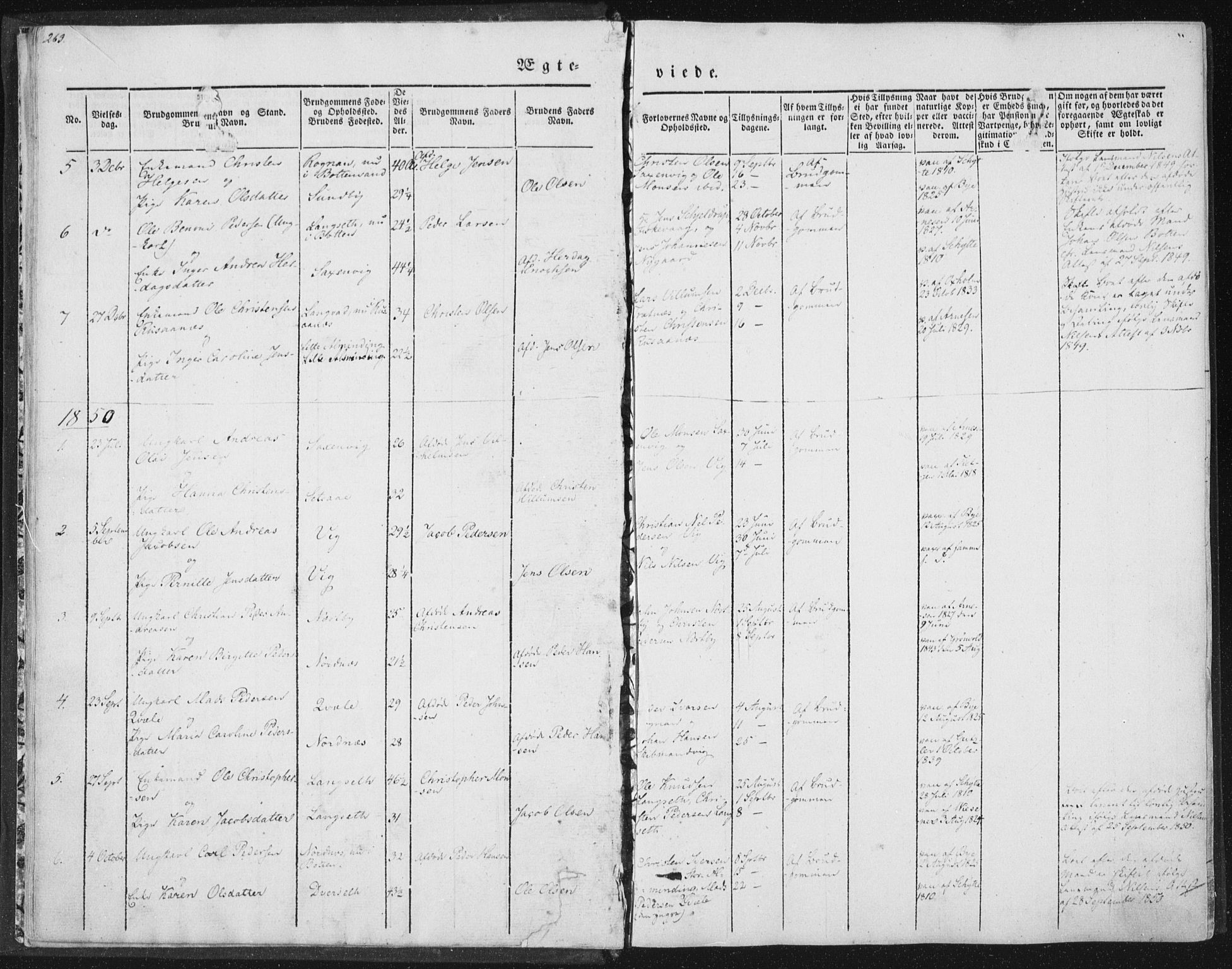 Ministerialprotokoller, klokkerbøker og fødselsregistre - Nordland, SAT/A-1459/847/L0667: Parish register (official) no. 847A07, 1842-1871, p. 263