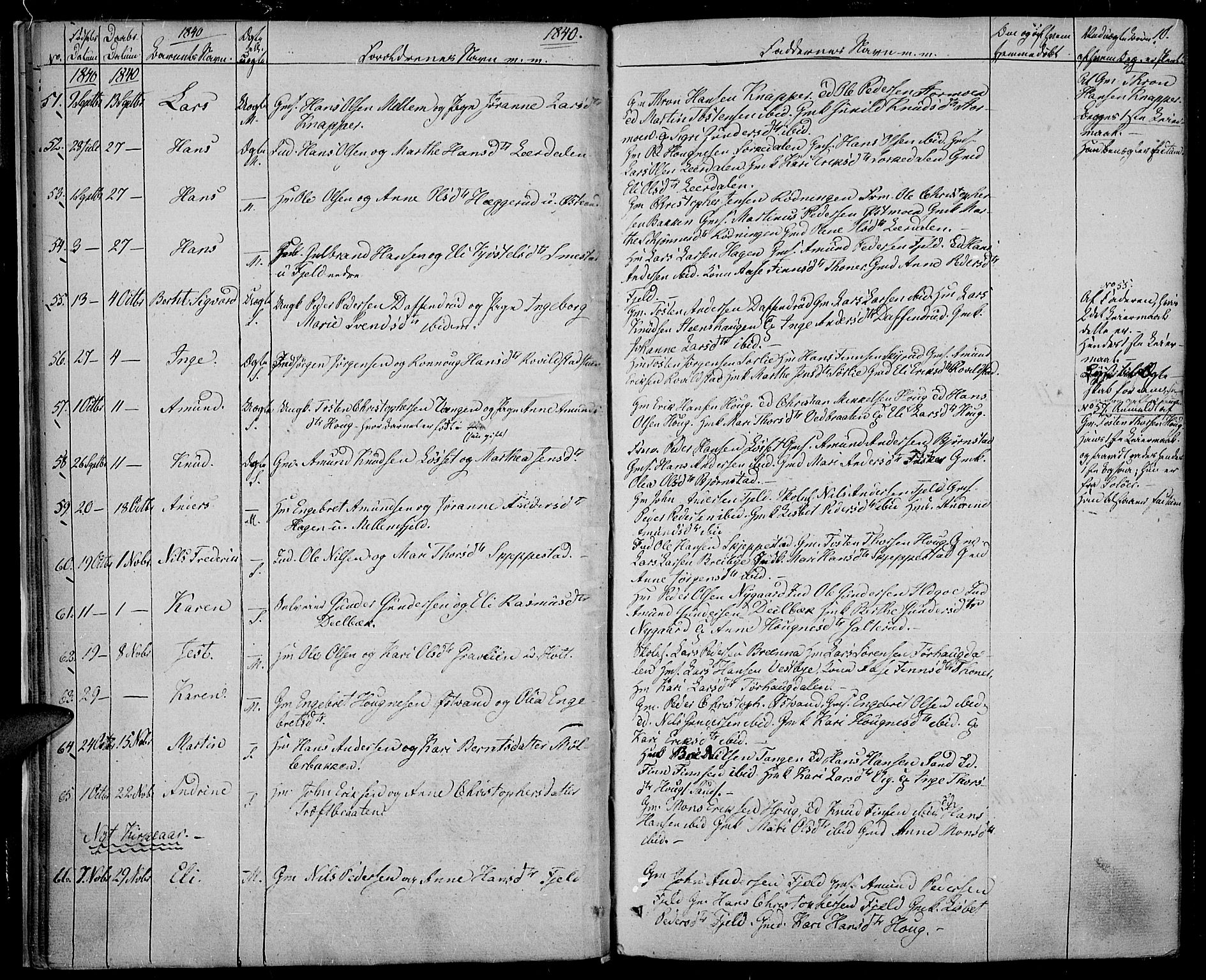 Nord-Odal prestekontor, AV/SAH-PREST-032/H/Ha/Haa/L0002: Parish register (official) no. 2, 1839-1850, p. 10