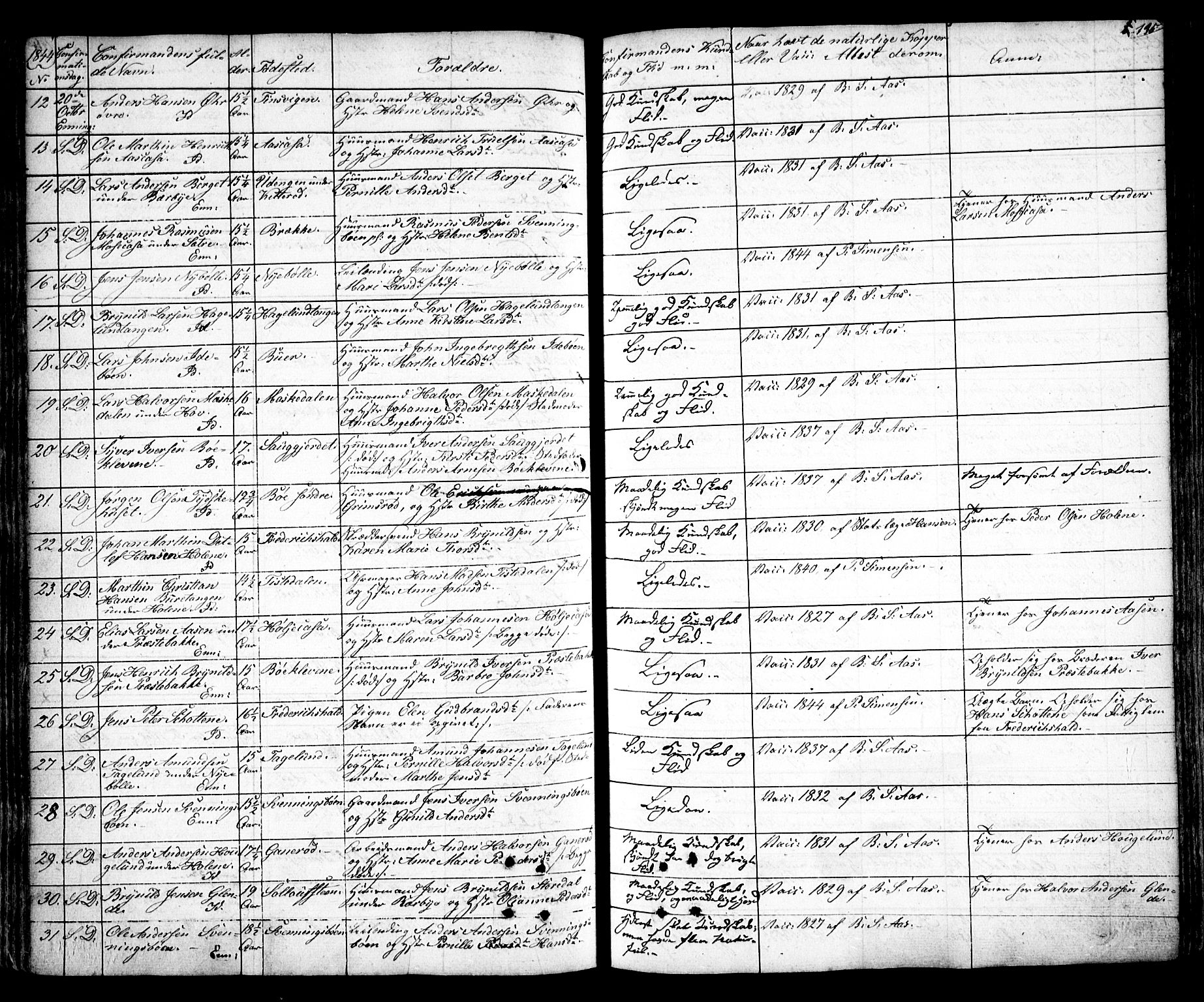 Idd prestekontor Kirkebøker, SAO/A-10911/F/Fc/L0003: Parish register (official) no. III 3, 1832-1847, p. 195