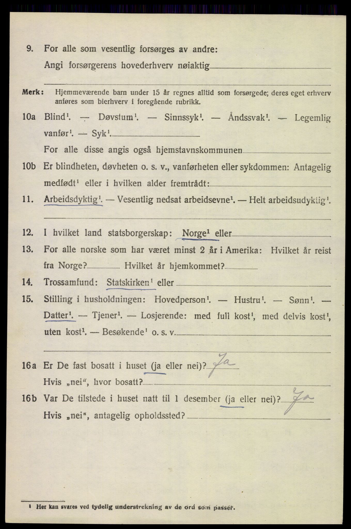 SAH, 1920 census for Vinger, 1920, p. 8149